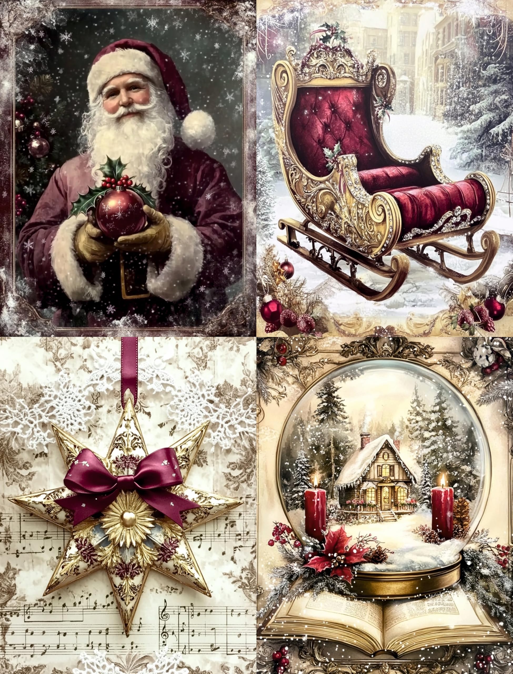 Decoupage Rice Papers - 4 Sheets | 32 Pieces | 8 Unique Designs | Versatile Designs for Art Projects & Crafting by CRAFT KREATIVELY