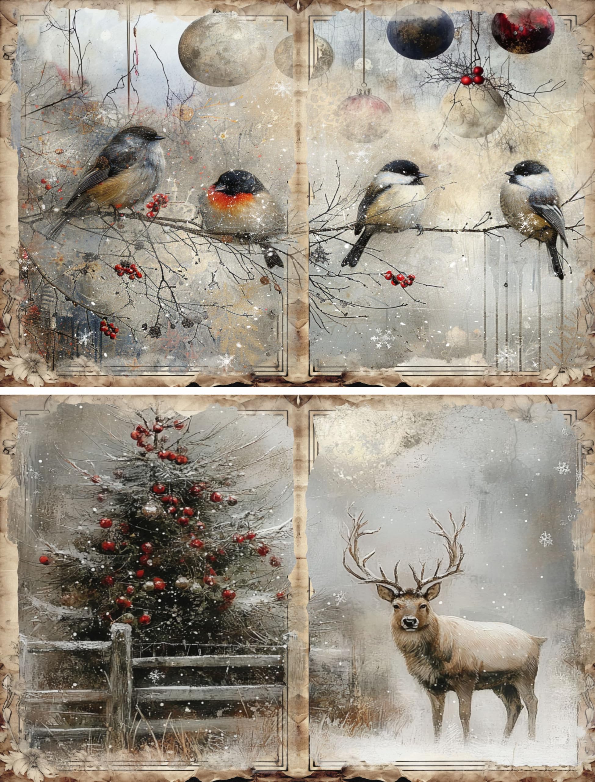 Decoupage Rice Papers - 6 Pieces | 6 Unique Designs | Versatile Decoupage Designs for Art Projects & Crafting by CRAFT KREATIVELY