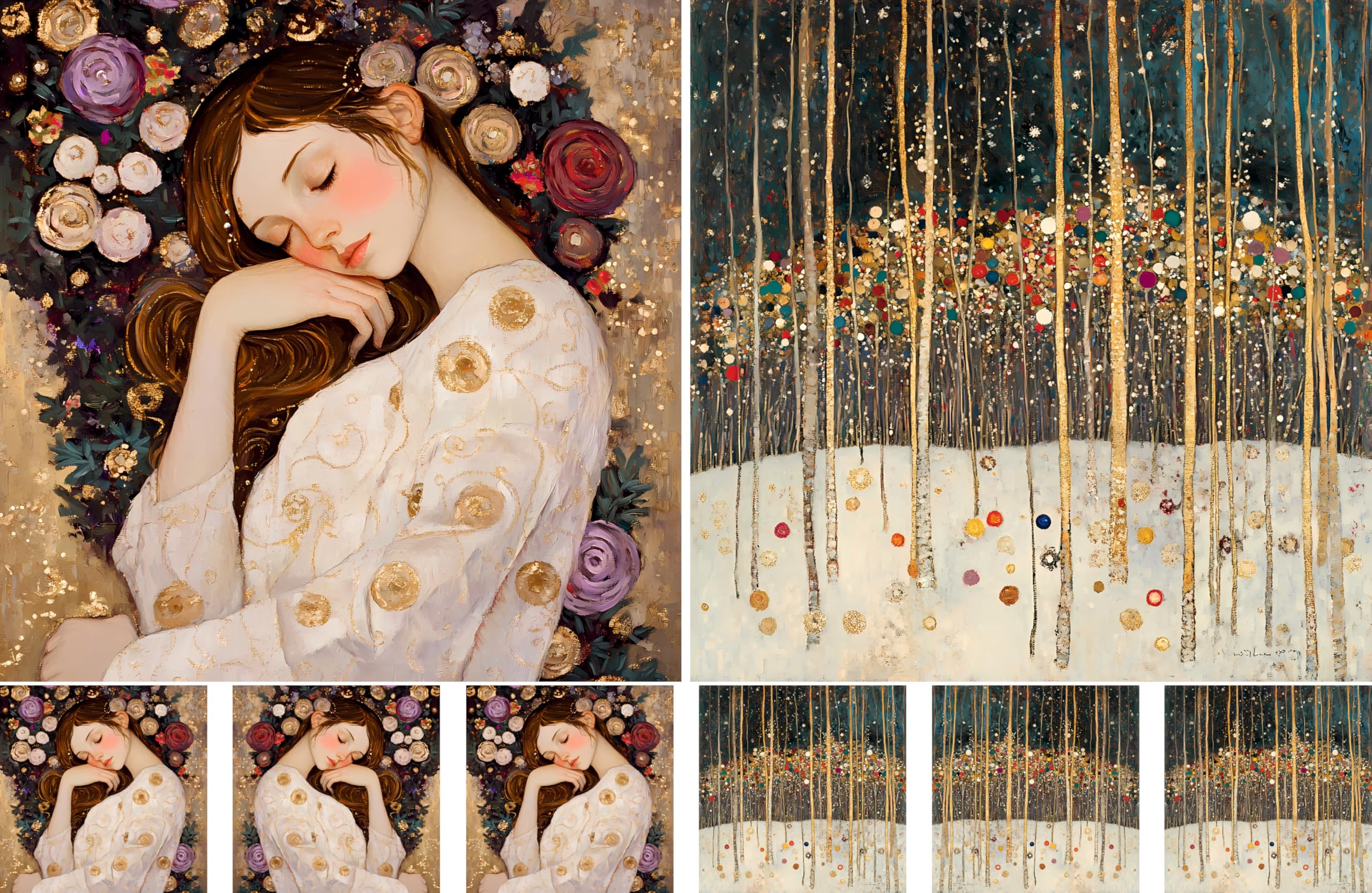 Decoupage Rice Papers - 4 Sheets | 32 Pieces | 8 Unique Designs | Versatile Designs for Art Projects & Crafting by CRAFT KREATIVELY