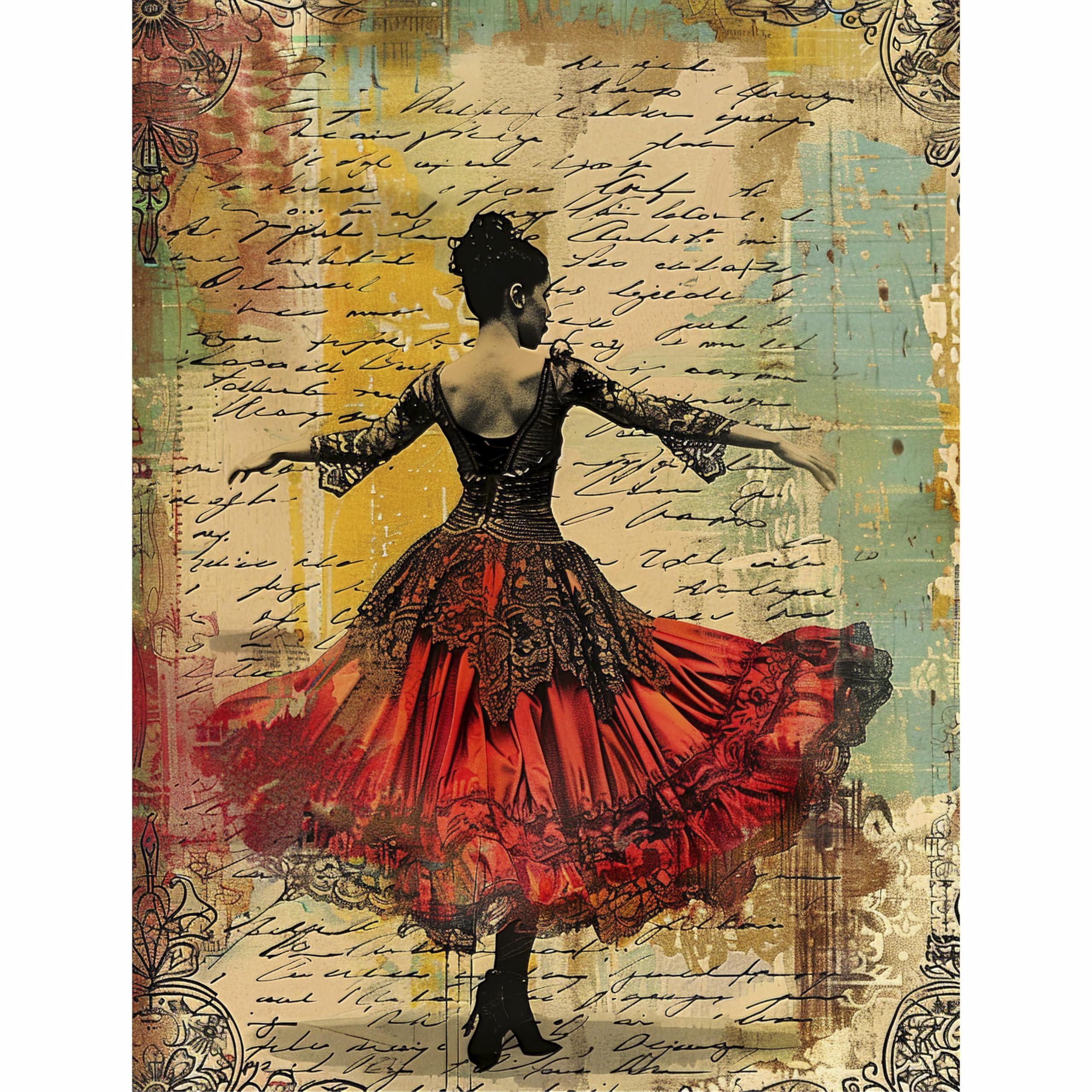 Decoupage Rice Paper, 20 x 26.5cm (6 Sheets) – 6x Decoupage Ballet Papers for Collage, Mixed Media, Card Making & Crafts, Decoupage by CRAFT KREATIVELY