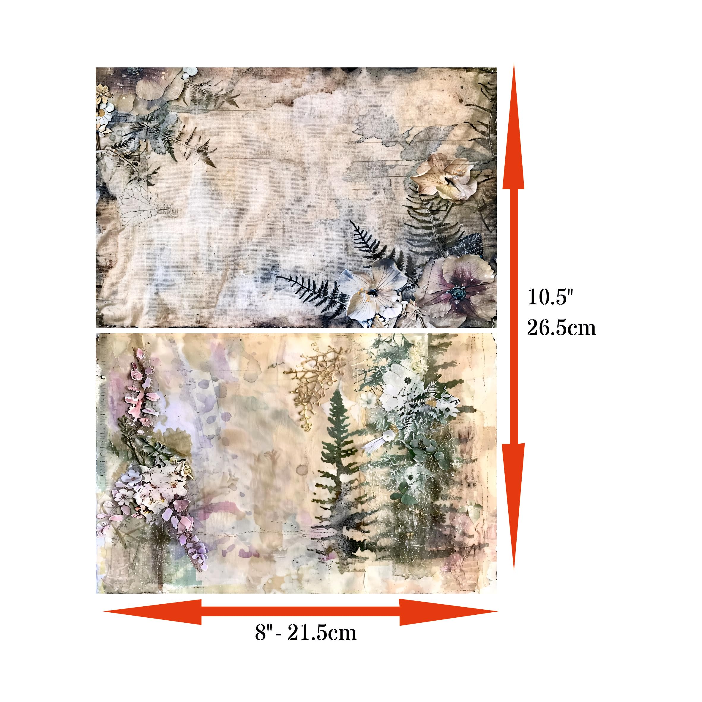 Decoupage Rice Papers - 6 Pieces | 6 Unique Designs | Versatile Decoupage Designs for Art Projects & Crafting by CRAFT KREATIVELY