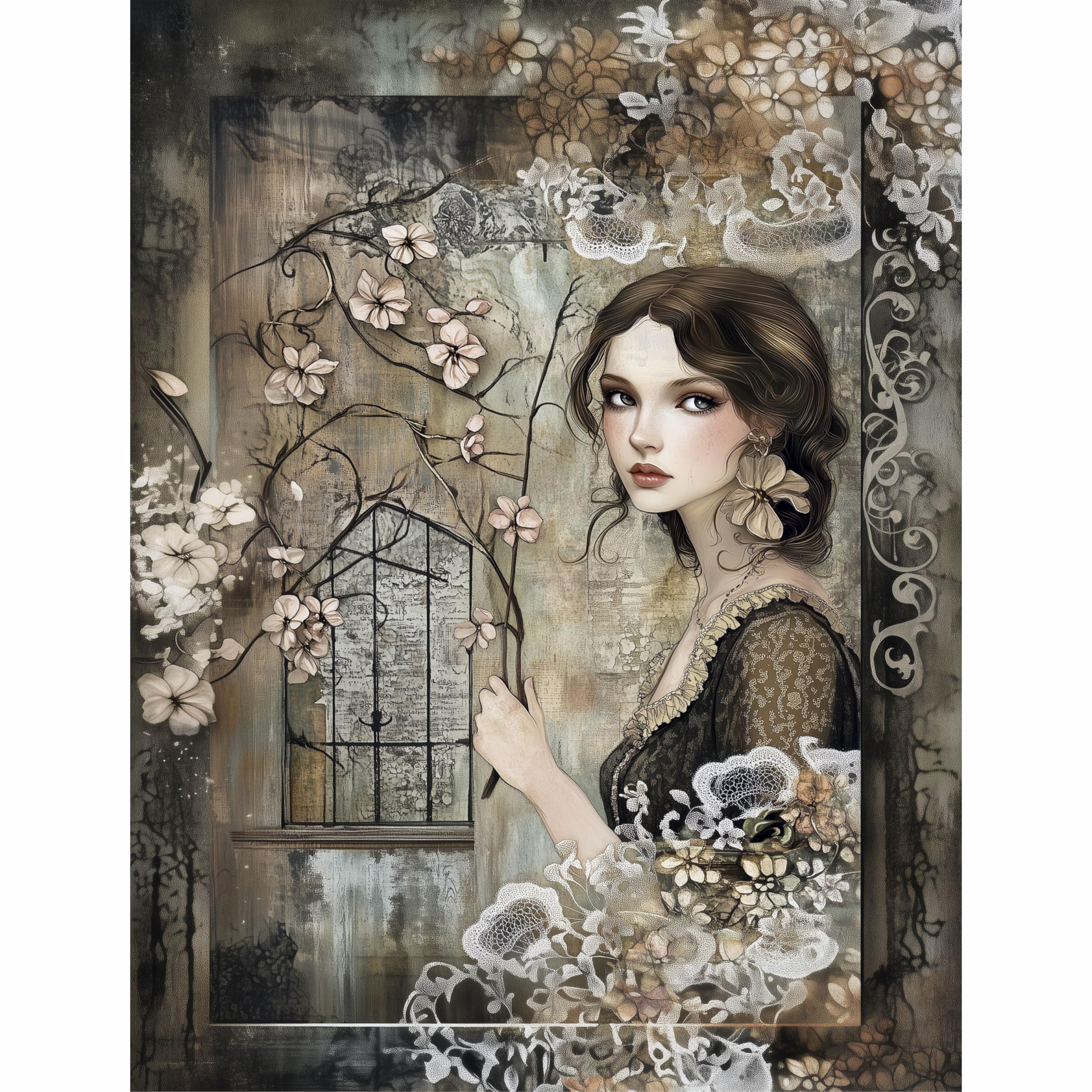 Decoupage Rice Paper, 20 x 26.5cm (6 Sheets) – 6x Decoupage Beauty Papers for Collage, Mixed Media, Card Making & Crafts, Decoupage by CRAFT KREATIVELY