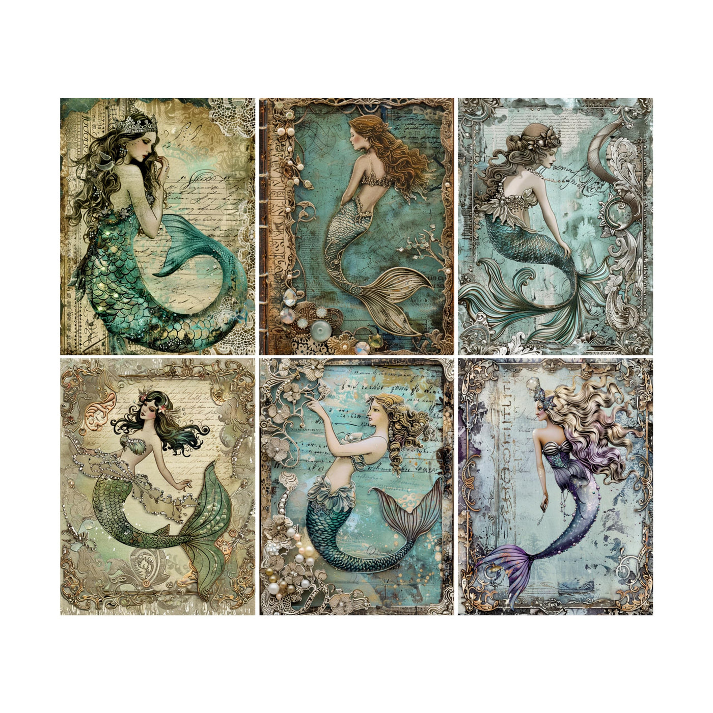 Decoupage Rice Papers - 6 Pieces | 6 Unique Designs | Versatile Decoupage Designs for Art Projects & Crafting by CRAFT KREATIVELY