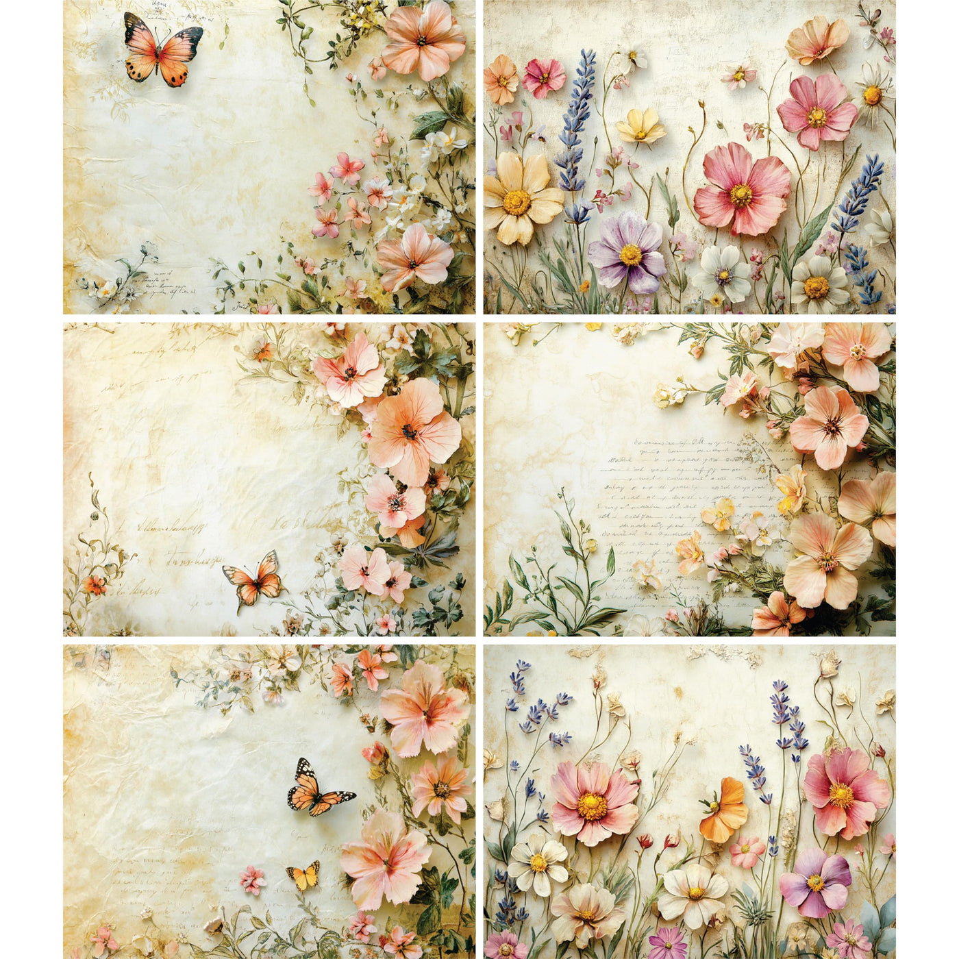 Decoupage Rice Papers - 6 Pieces | 6 Unique Designs | Versatile Decoupage Designs for Art Projects & Crafting by CRAFT KREATIVELY