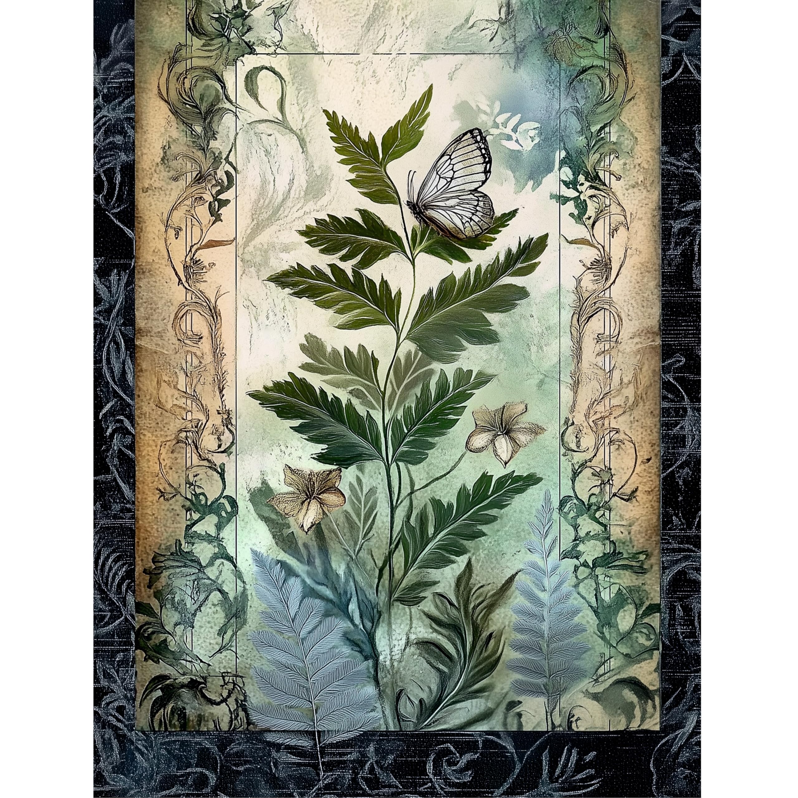 Botanical Rice Papers – Decoupage Paper Design for Furniture, Mixed Media, Cards & Crafts, Decoupage by CRAFT KREATIVELY