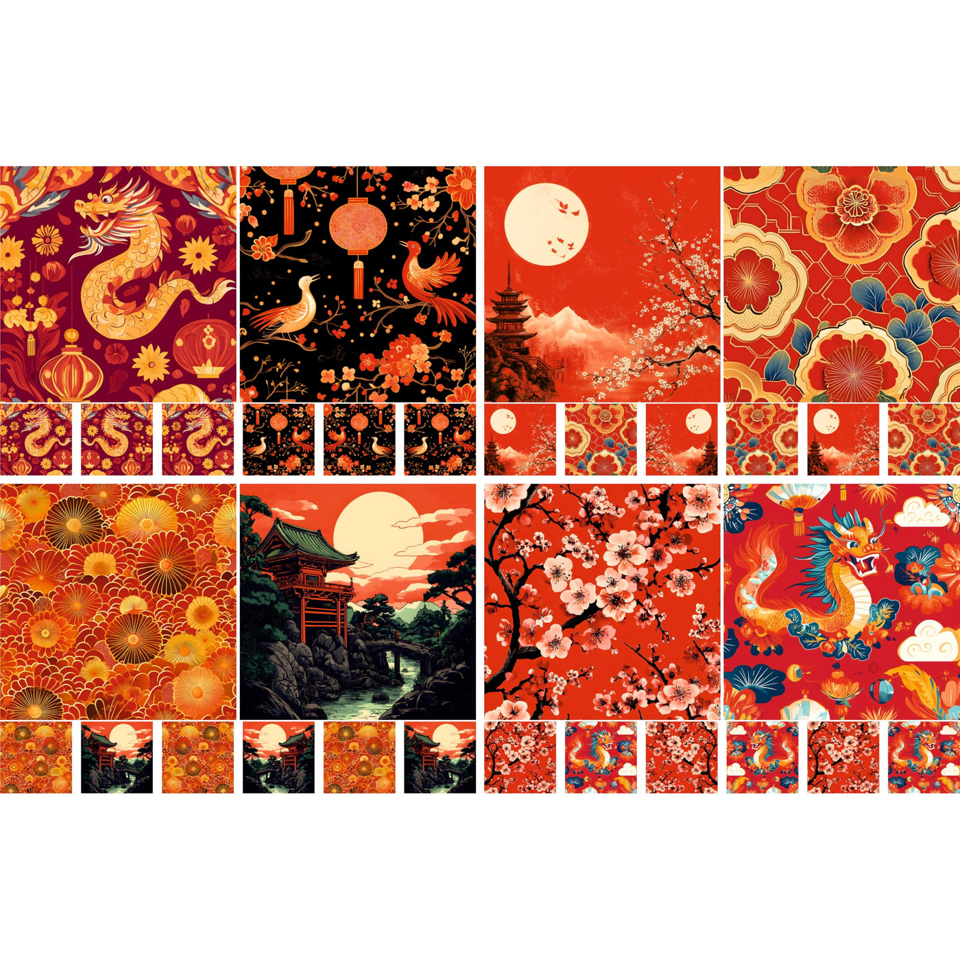 Decoupage Rice Papers - 4 Sheets | 8 Unique Designs | Versatile Christmas Designs for Art Projects & Crafting by CRAFT KREATIVELY
