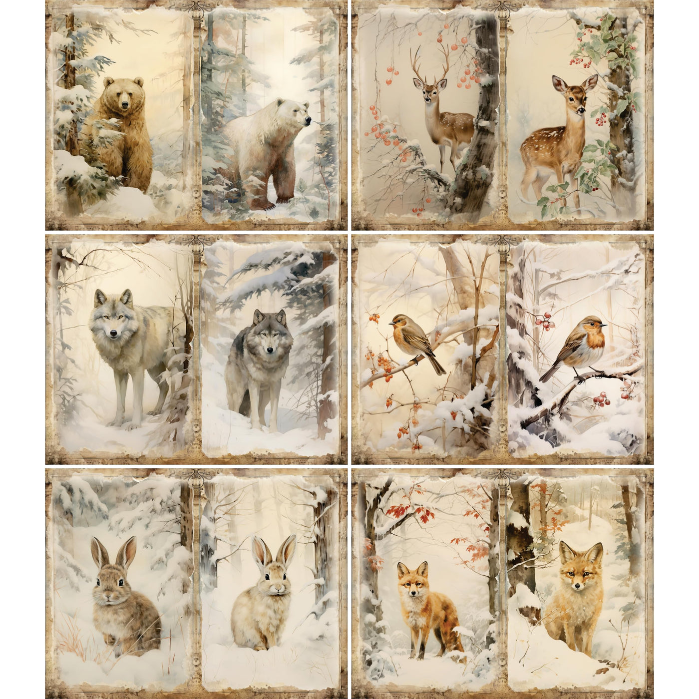 Decoupage Rice Papers - 6 Pieces | 12 Unique Designs | Versatile Decoupage Designs for Art Projects & Crafting by CRAFT KREATIVELY