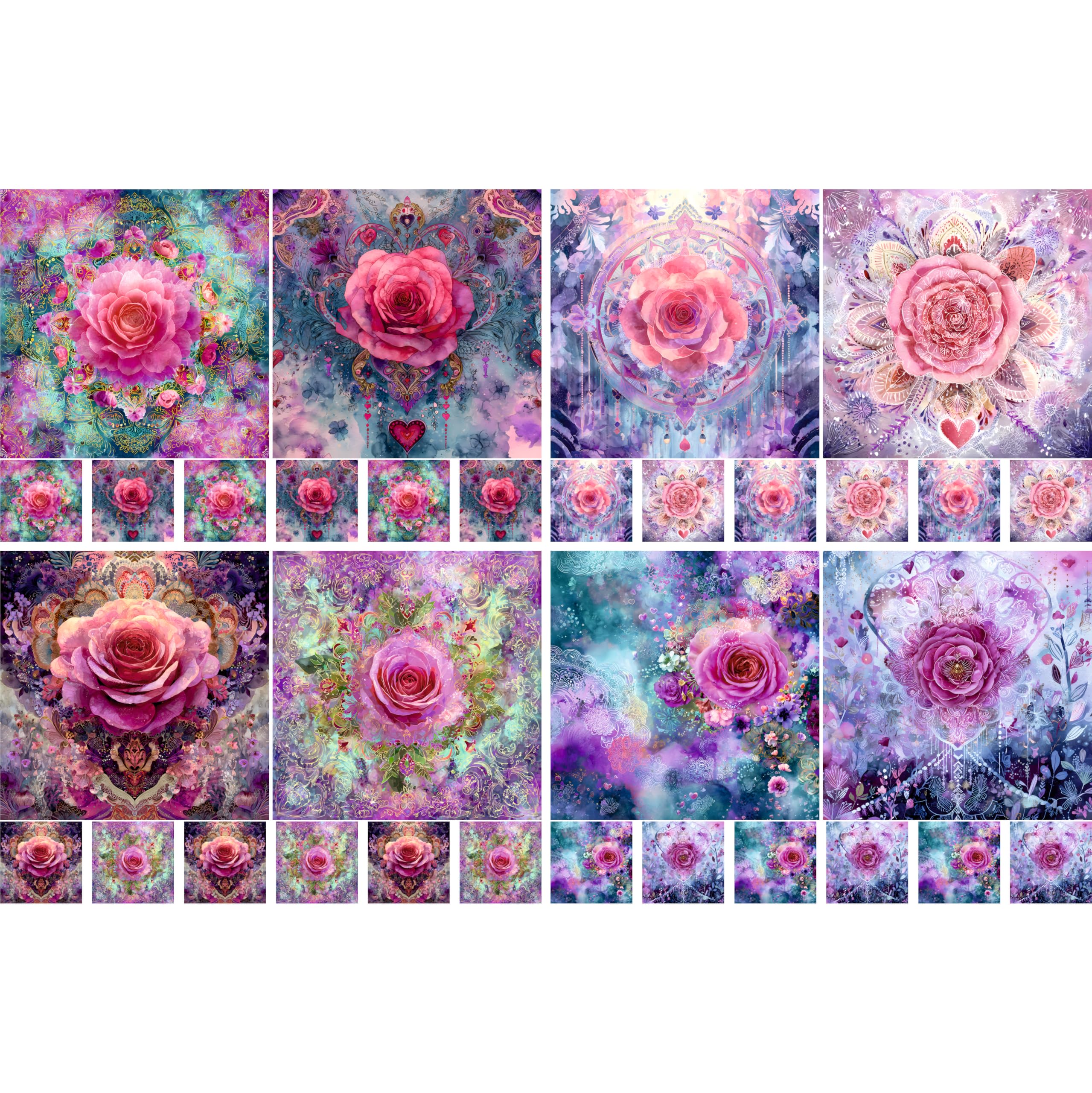 Decoupage Rice Papers - 4 Sheets | 8 Unique Designs | Versatile Christmas Designs for Art Projects & Crafting by CRAFT KREATIVELY