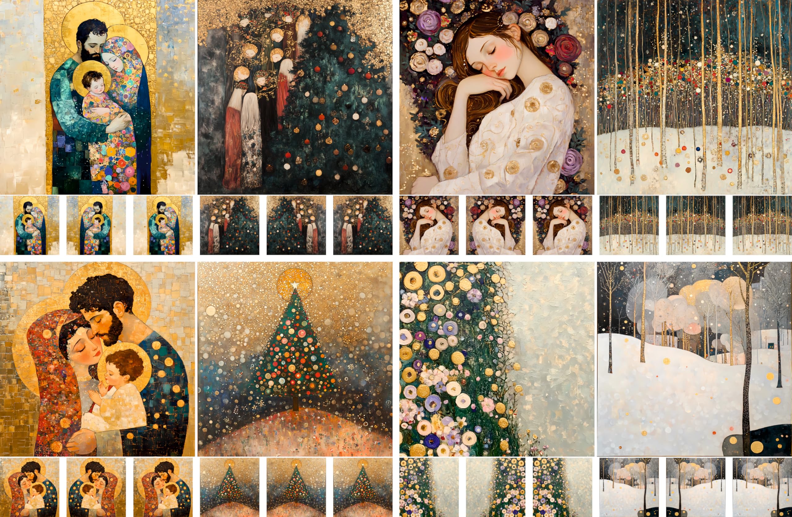 Decoupage Rice Papers - 4 Sheets | 32 Pieces | 8 Unique Designs | Versatile Designs for Art Projects & Crafting by CRAFT KREATIVELY