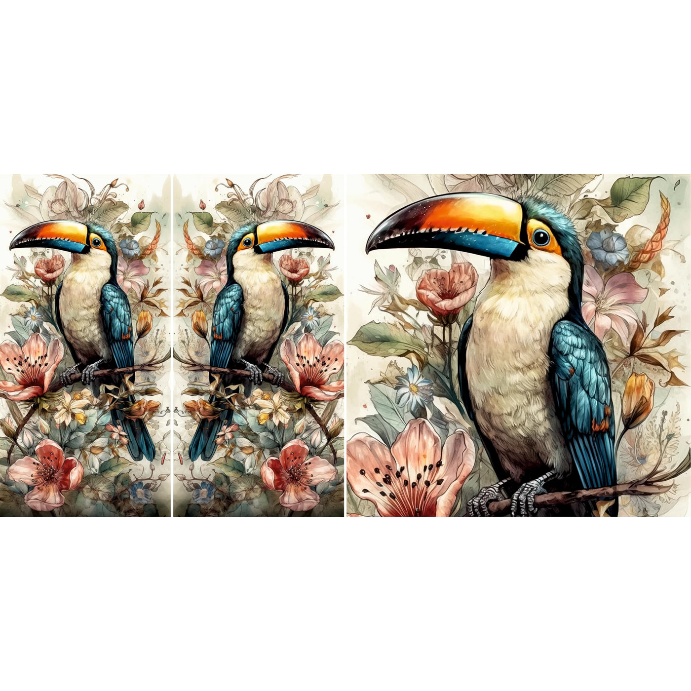 Decoupage Rice Paper, 29 x 29cm (2 sheets) - 3x images for Furniture Poster Craft Decoupage by CRAFT KREATIVELY
