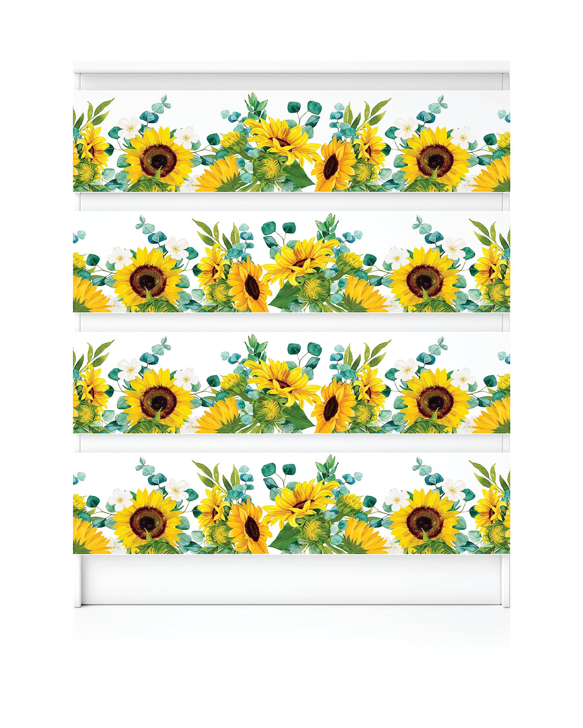 Sunflower Border Rice Paper, 29.21 x 40.64 cm - 3 sheets Printed Mulberry Paper Border Images 36gsm Visible Fibres for Decoupage Furniture Renovation Crafts