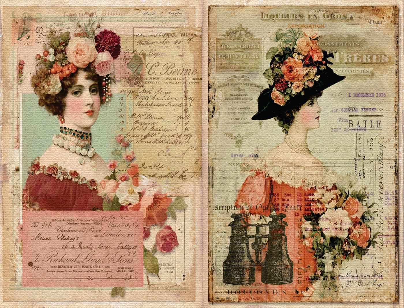 Decoupage Rice Papers - 6 Pieces | 6 Unique Designs | Versatile Decoupage Designs for Art Projects & Crafting by CRAFT KREATIVELY