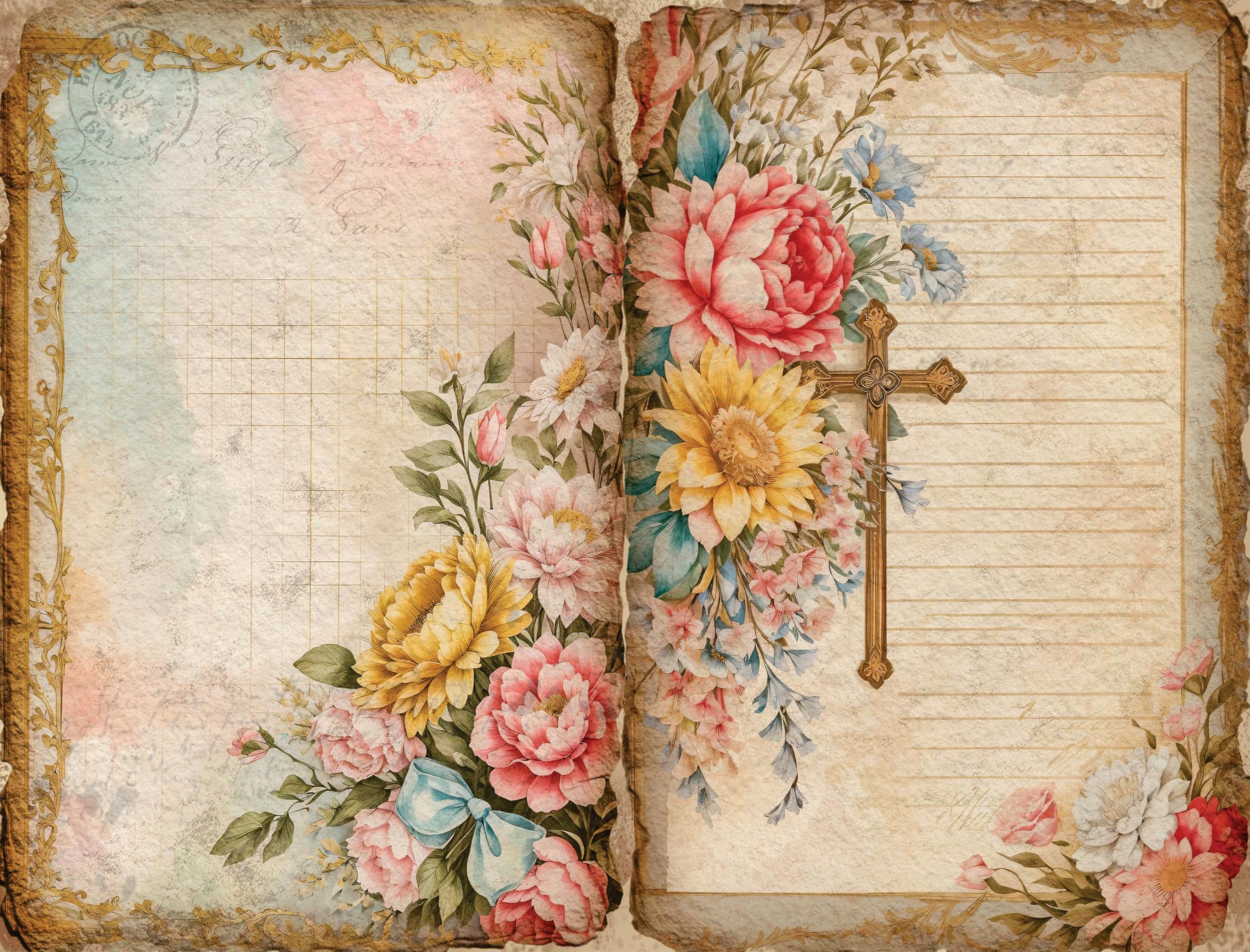 Decoupage Rice Papers - 6 Pieces | 12 Unique Designs | Versatile Decoupage Designs for Art Projects & Crafting by CRAFT KREATIVELY