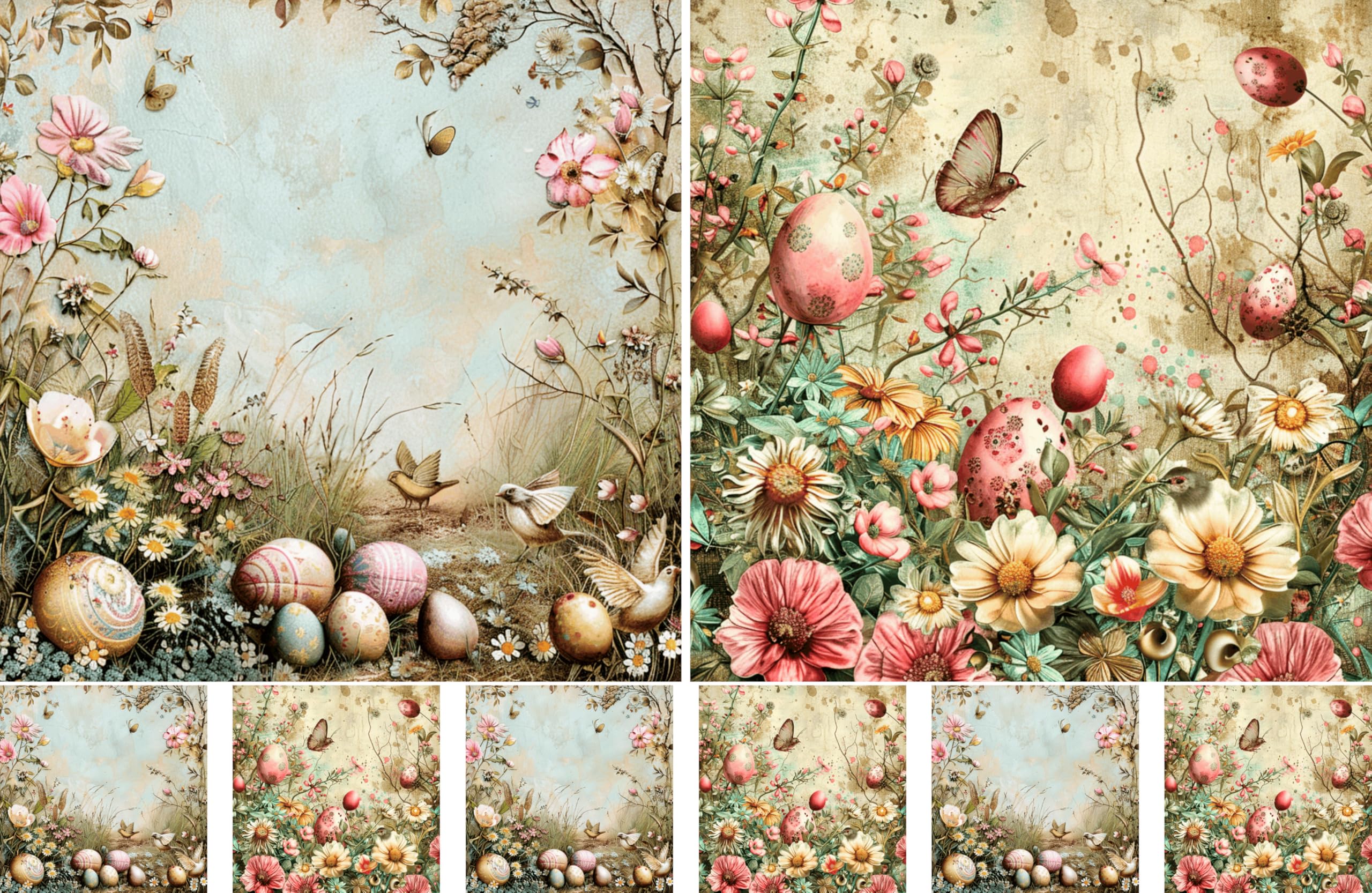 Decoupage Rice Papers - 4 Pages | 8 Unique Designs | Versatile Christmas Designs for Art Projects & Crafting by CRAFT KREATIVELY