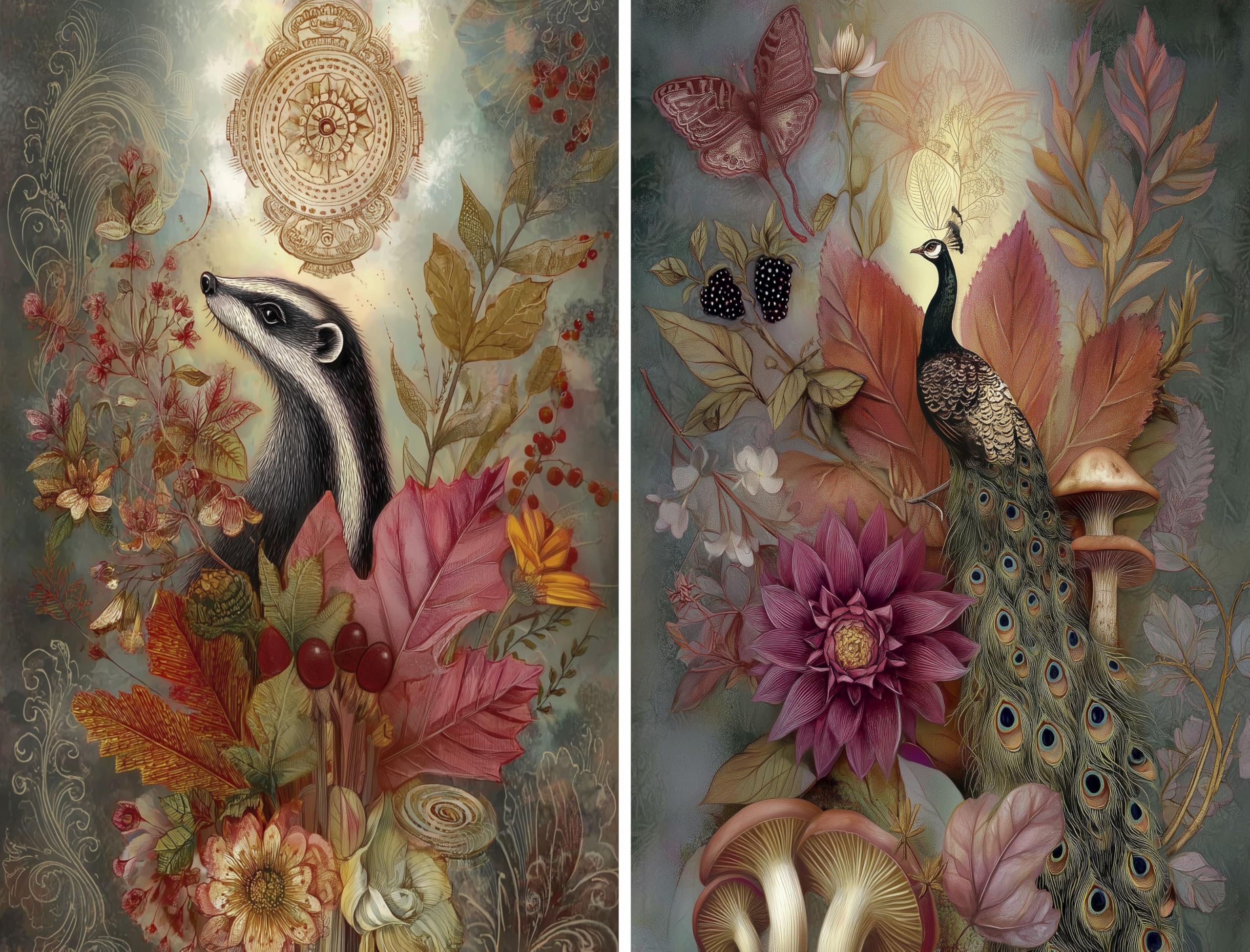 Decoupage Rice Papers - 6 Pieces | 6 Unique Designs | Versatile Decoupage Designs for Art Projects & Crafting by CRAFT KREATIVELY