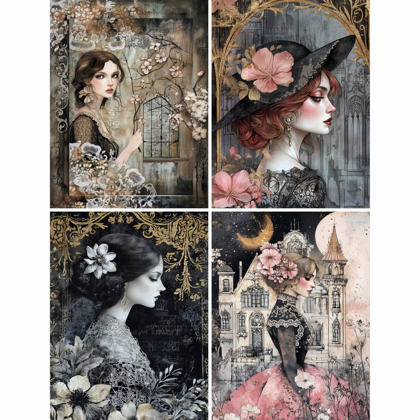 Decoupage Rice Paper, 20 x 26.5cm (6 Sheets) – 6x Decoupage Beauty Papers for Collage, Mixed Media, Card Making & Crafts, Decoupage by CRAFT KREATIVELY