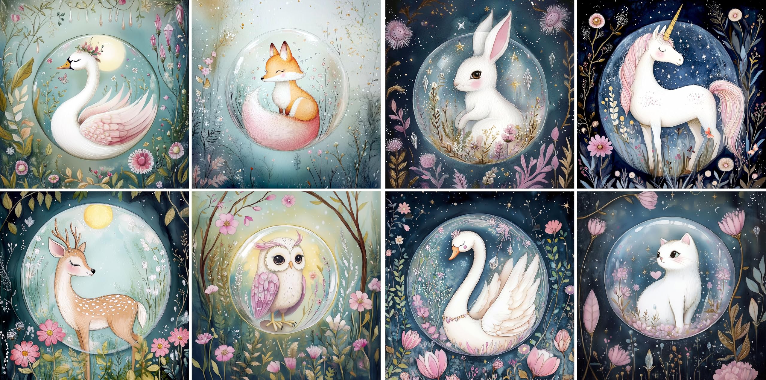 Animal Squares Rice Papers, 29 x 29cm (2 Sheets) – Decoupage Paper 8x Designs for Collage, Mixed Media, Card Making & Crafts, Decoupage by CRAFT KREATIVELY