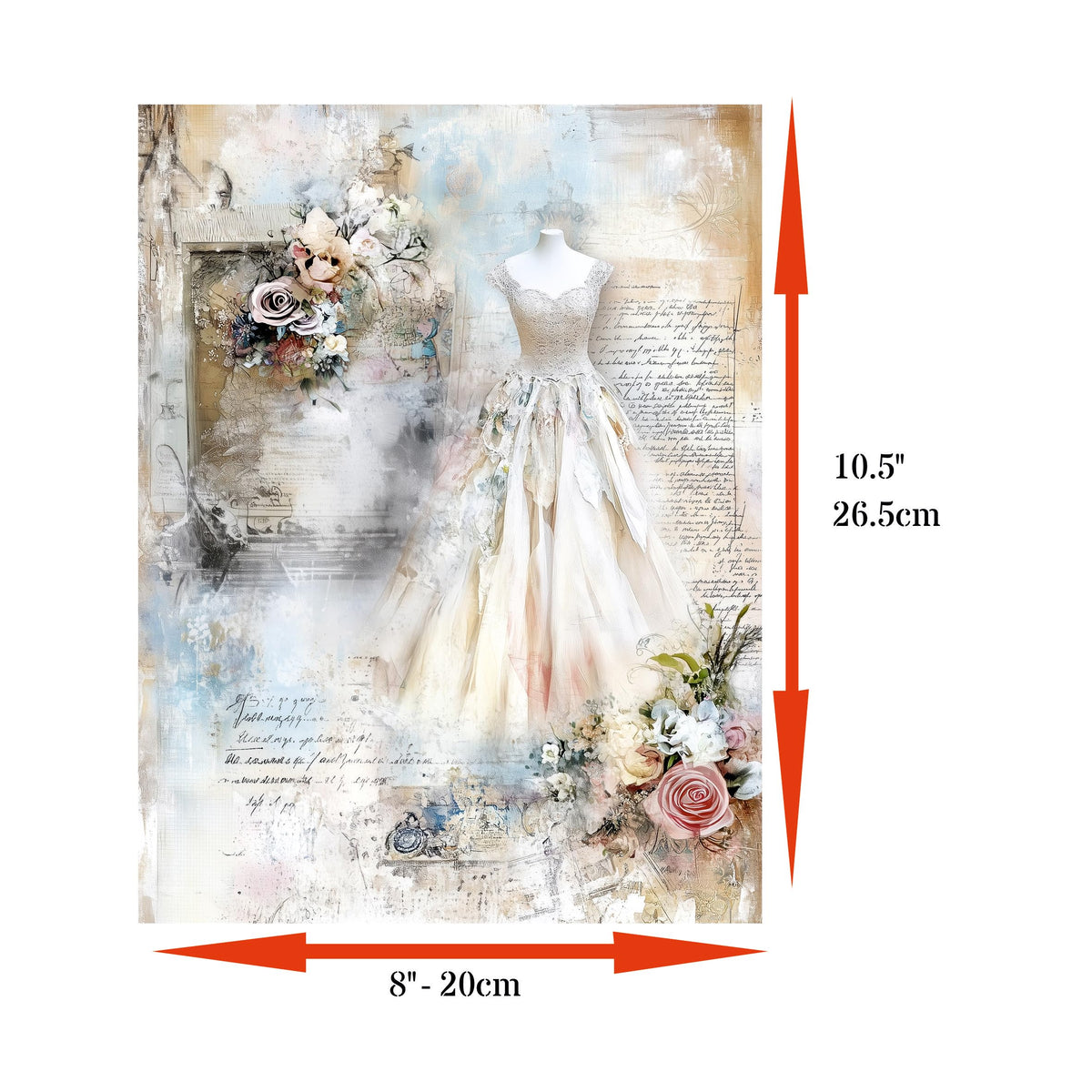Sewing Rice Papers – Decoupage Paper Design for Furniture, Mixed Media, Cards & Crafts, Decoupage by CRAFT KREATIVELY