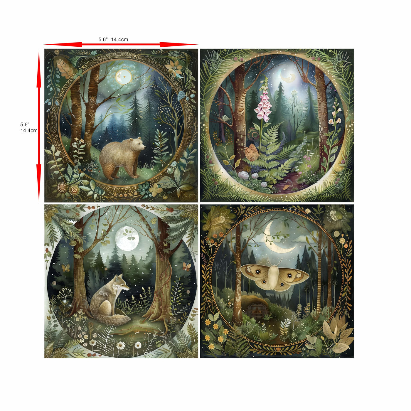 Animal Squares Rice Papers, 29 x 29cm (2 Sheets) – Decoupage Paper 8x Designs for Collage, Mixed Media, Card Making & Crafts, Decoupage by CRAFT KREATIVELY