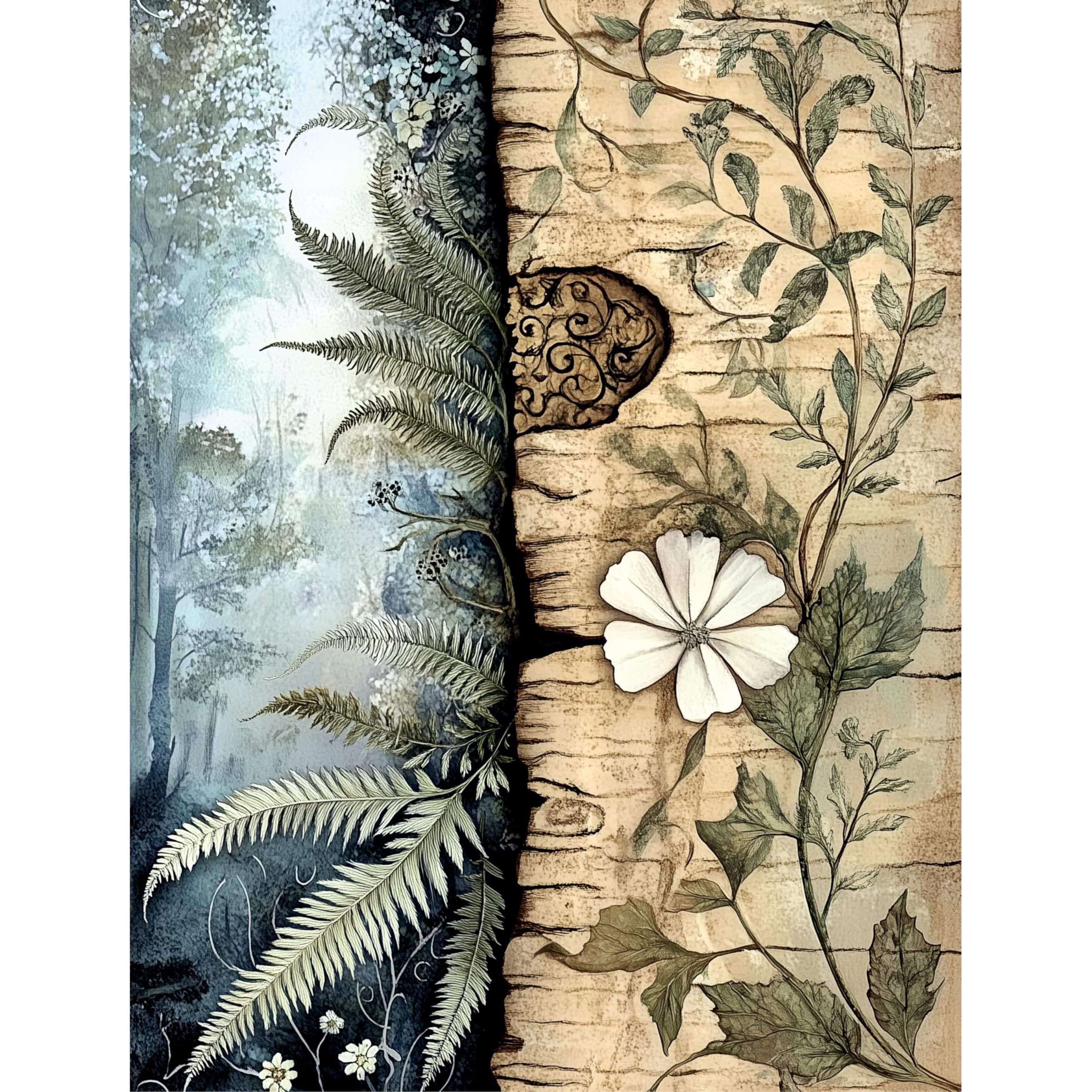 Botanical Rice Papers – Decoupage Paper Design for Furniture, Mixed Media, Cards & Crafts, Decoupage by CRAFT KREATIVELY