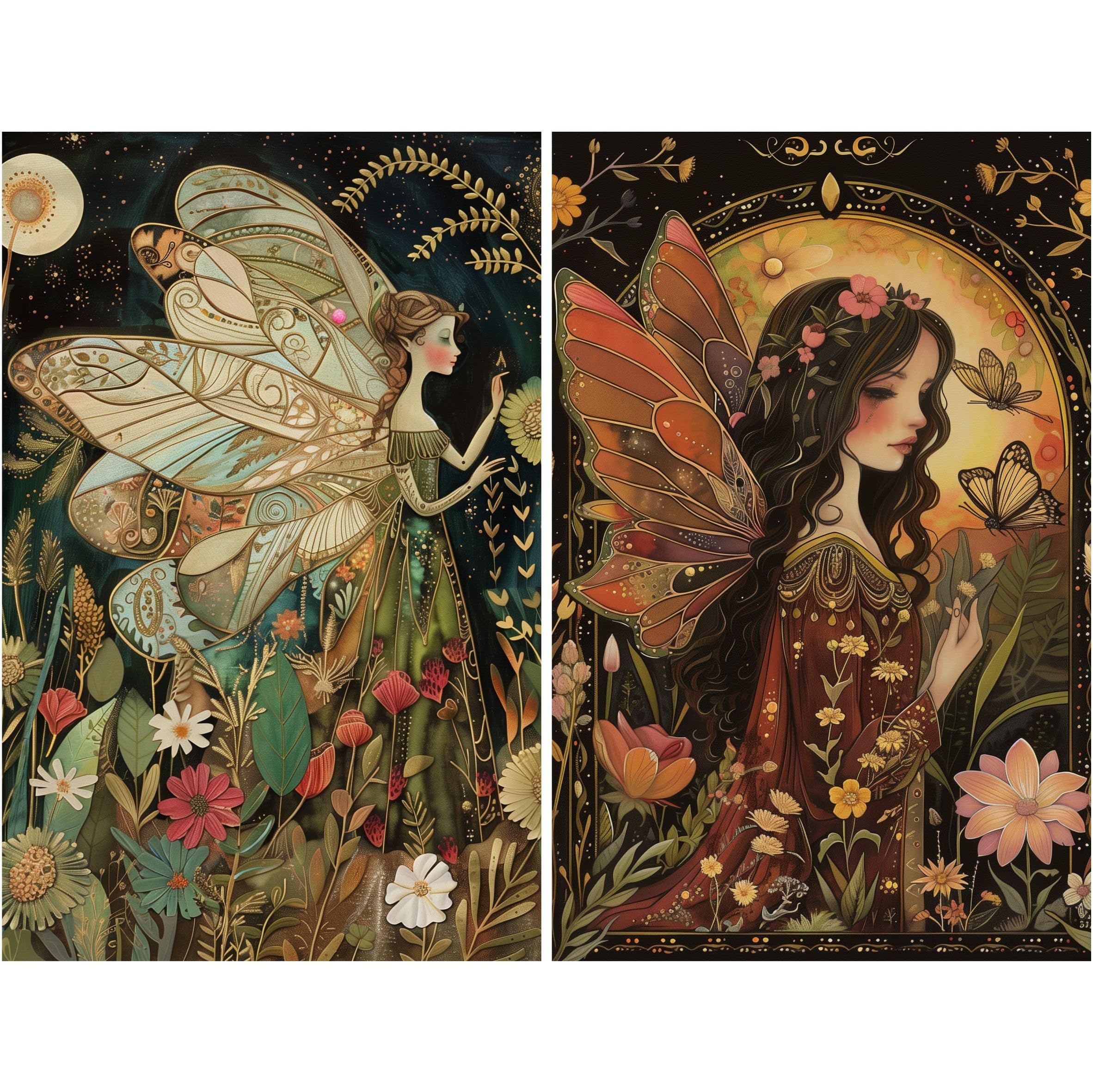 Decoupage Rice Paper, 8 x 10.5” (A4) – 9 Pages – 18 Coordinated Designs – Premium 30gsm Craft Paper for Furniture, Scrapbooking & DIY Décor by Craft Kreatively