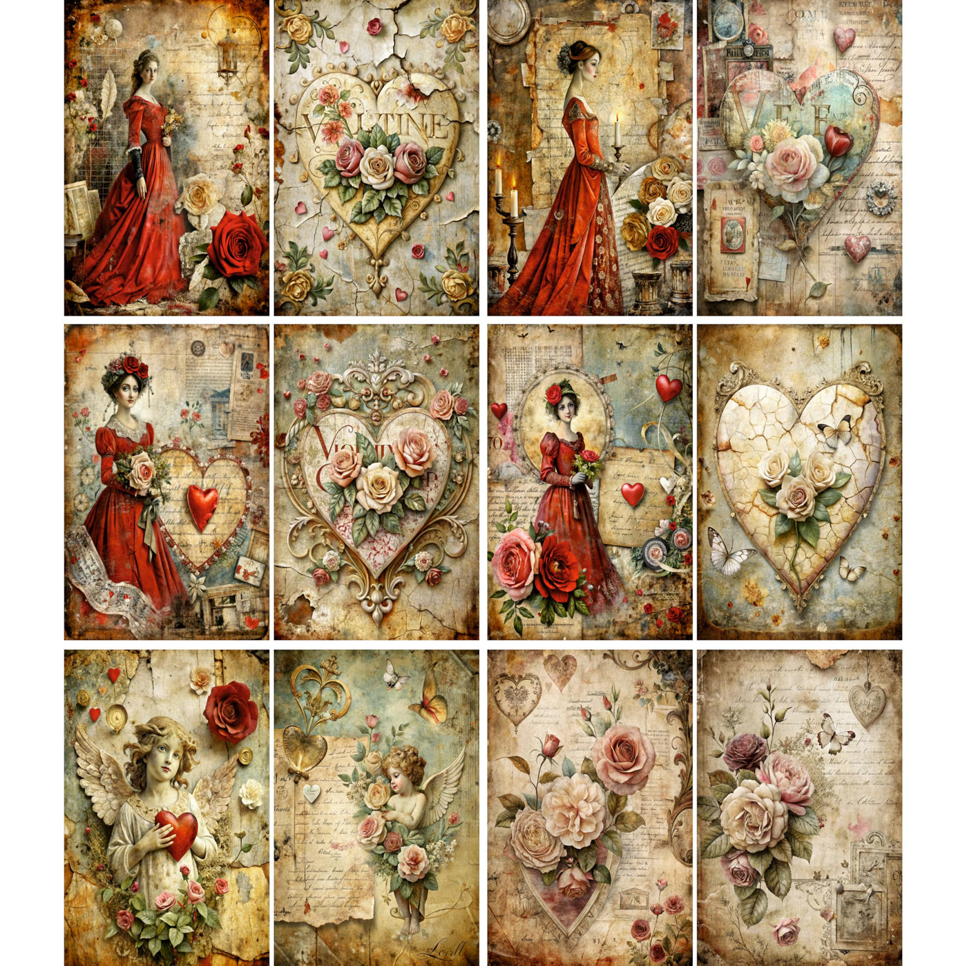 Decoupage Rice Papers - 6 Pieces | 6 Unique Designs | Versatile Decoupage Designs for Art Projects & Crafting by CRAFT KREATIVELY