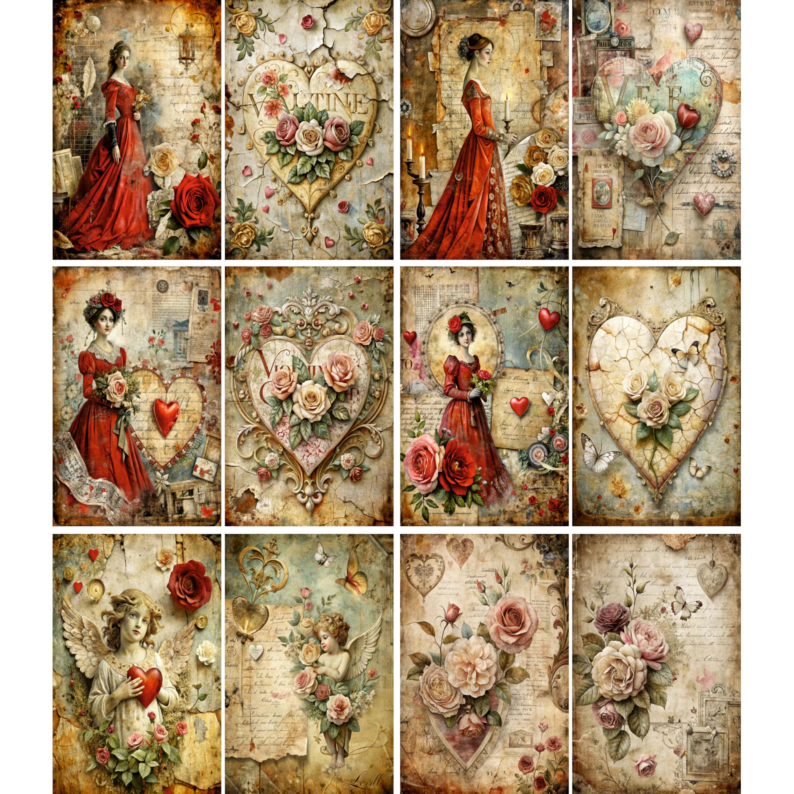 Decoupage Rice Papers - 6 Pieces | 6 Unique Designs | Versatile Decoupage Designs for Art Projects & Crafting by CRAFT KREATIVELY