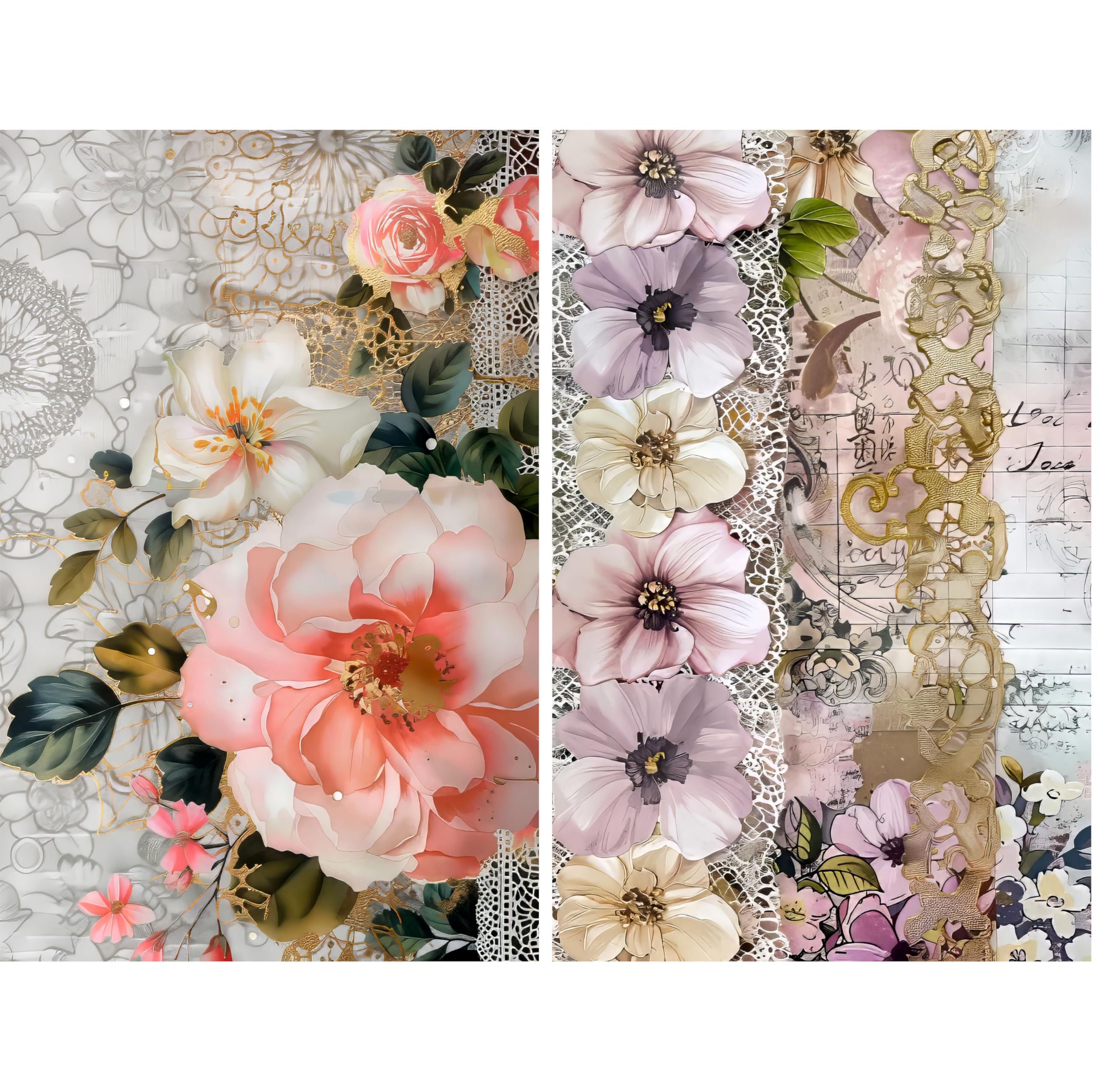 Decoupage Rice Paper, 20 x 26.5cm (6 Sheets) – 6x Decoupage Papers for Collage, Mixed Media, Card Making & Crafts, Decoupage by CRAFT KREATIVELY