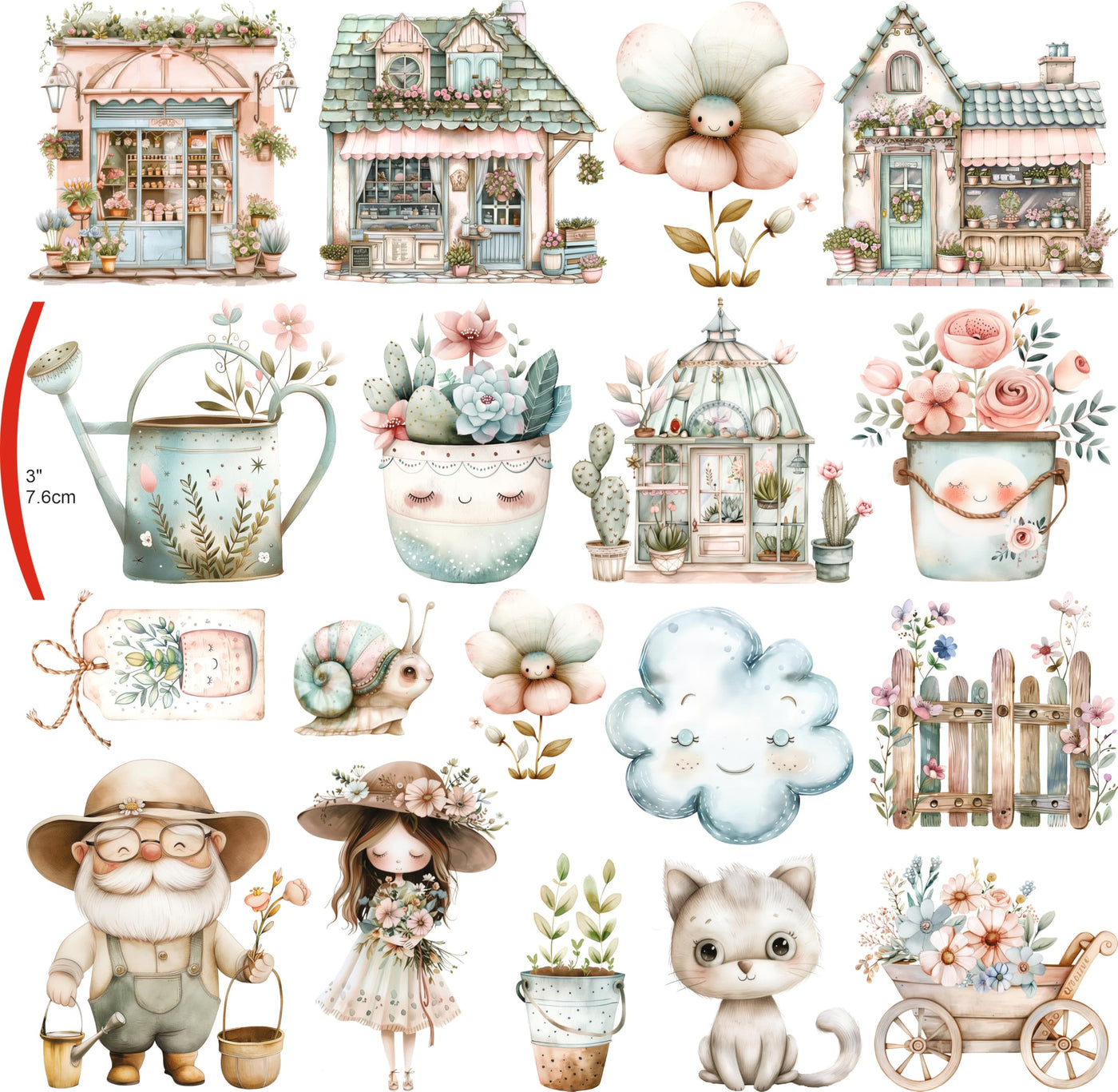 Decoupage Rice Paper (2 pc) - 24+ Decoupage 3 inch (7.6cm) Mini Designs for Collage, Card Making & Crafts, Decoupage by CRAFT KREATIVELY
