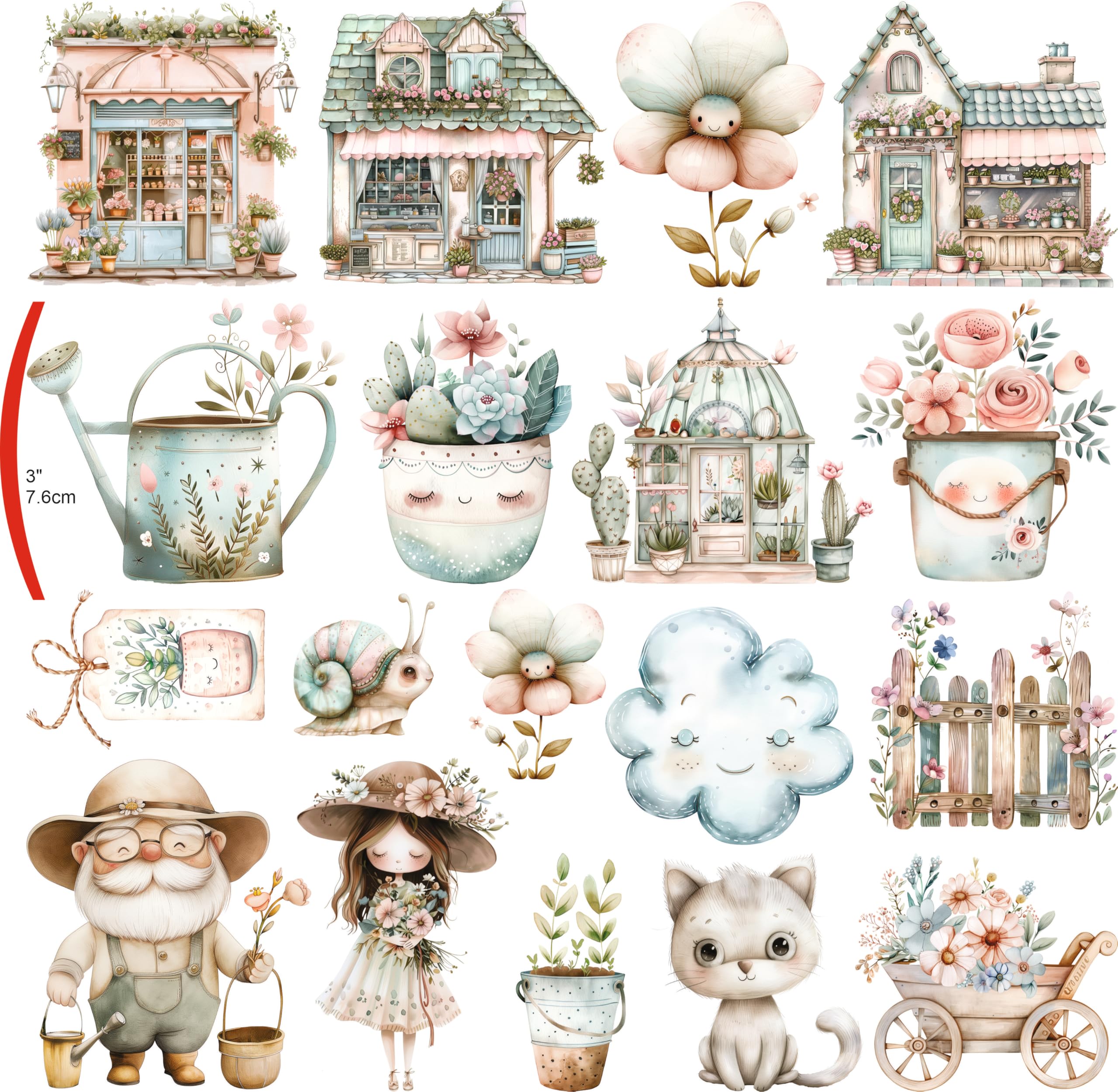 Decoupage Rice Paper (2 pc) - 24+ Decoupage 3 inch (7.6cm) Mini Designs for Collage, Card Making & Crafts, Decoupage by CRAFT KREATIVELY