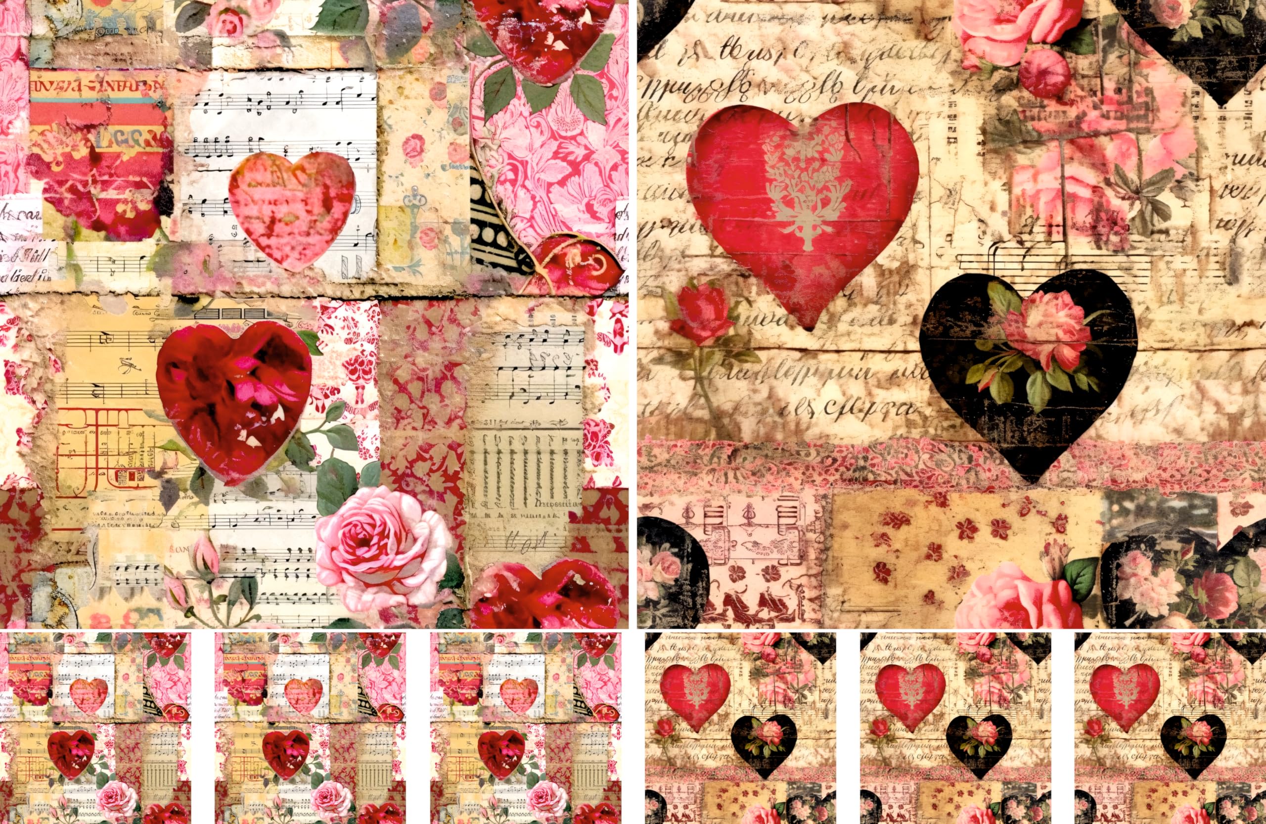 Decoupage Rice Papers - 4 Sheets | 8 Unique Designs | Versatile Christmas Designs for Art Projects & Crafting by CRAFT KREATIVELY