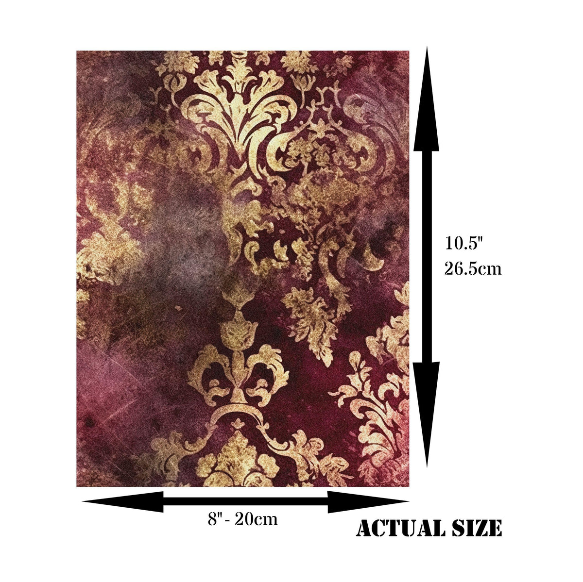 Vintage Grunge Rice Paper – for Decoupage Scrapbooking Cards Crafts