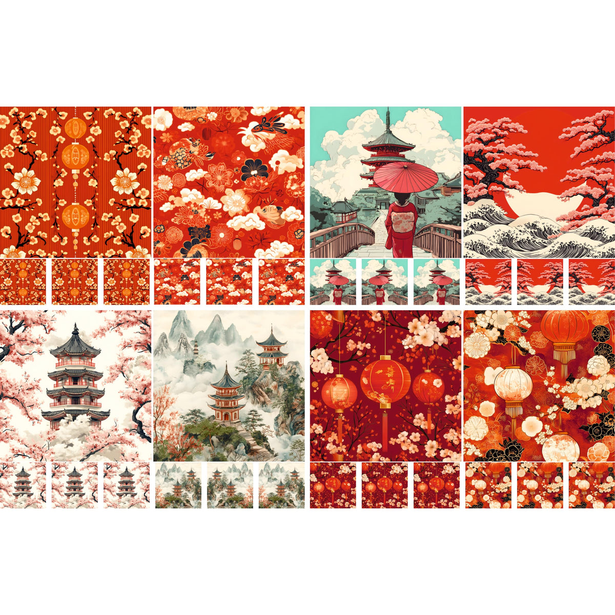 Decoupage Rice Papers - 4 Sheets | 8 Unique Designs | Versatile Christmas Designs for Art Projects & Crafting by CRAFT KREATIVELY