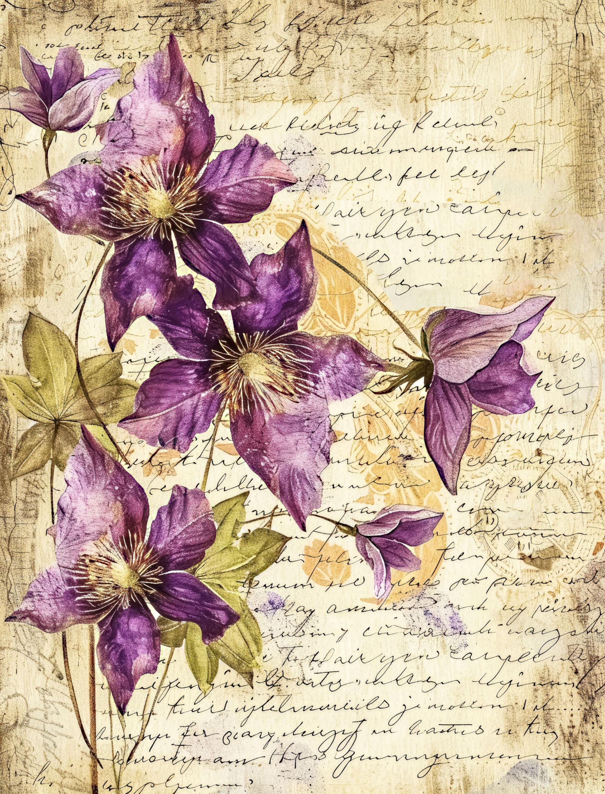 Decoupage Rice Papers - 6 Pieces | 6 Unique Designs | Versatile Decoupage Designs for Art Projects & Crafting by CRAFT KREATIVELY