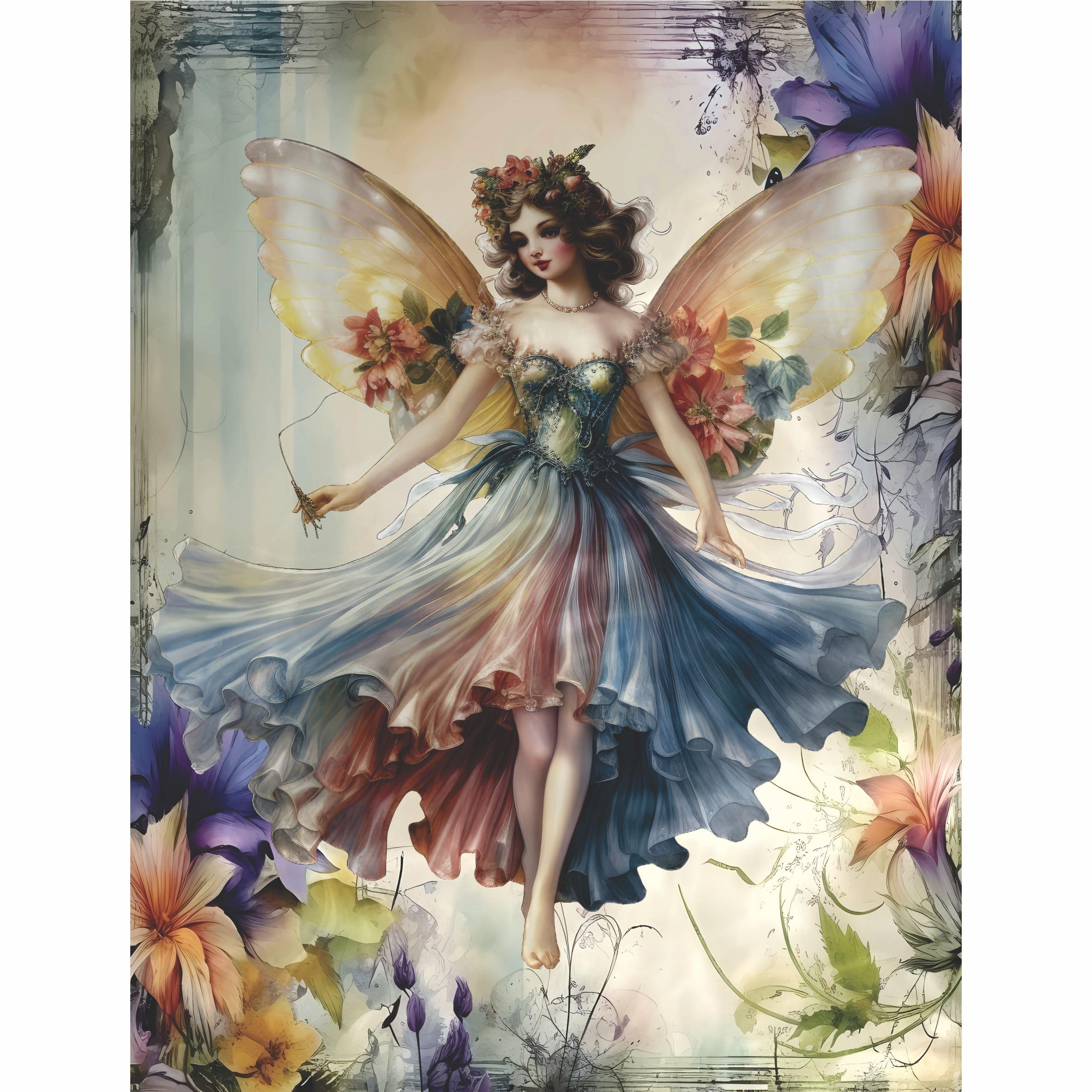 Decoupage Rice Paper, 8 x 10.5” (A4) – 9 Pages – 18 Coordinated Designs – Premium 30gsm Craft Paper for Furniture, Scrapbooking & DIY Décor by Craft Kreatively