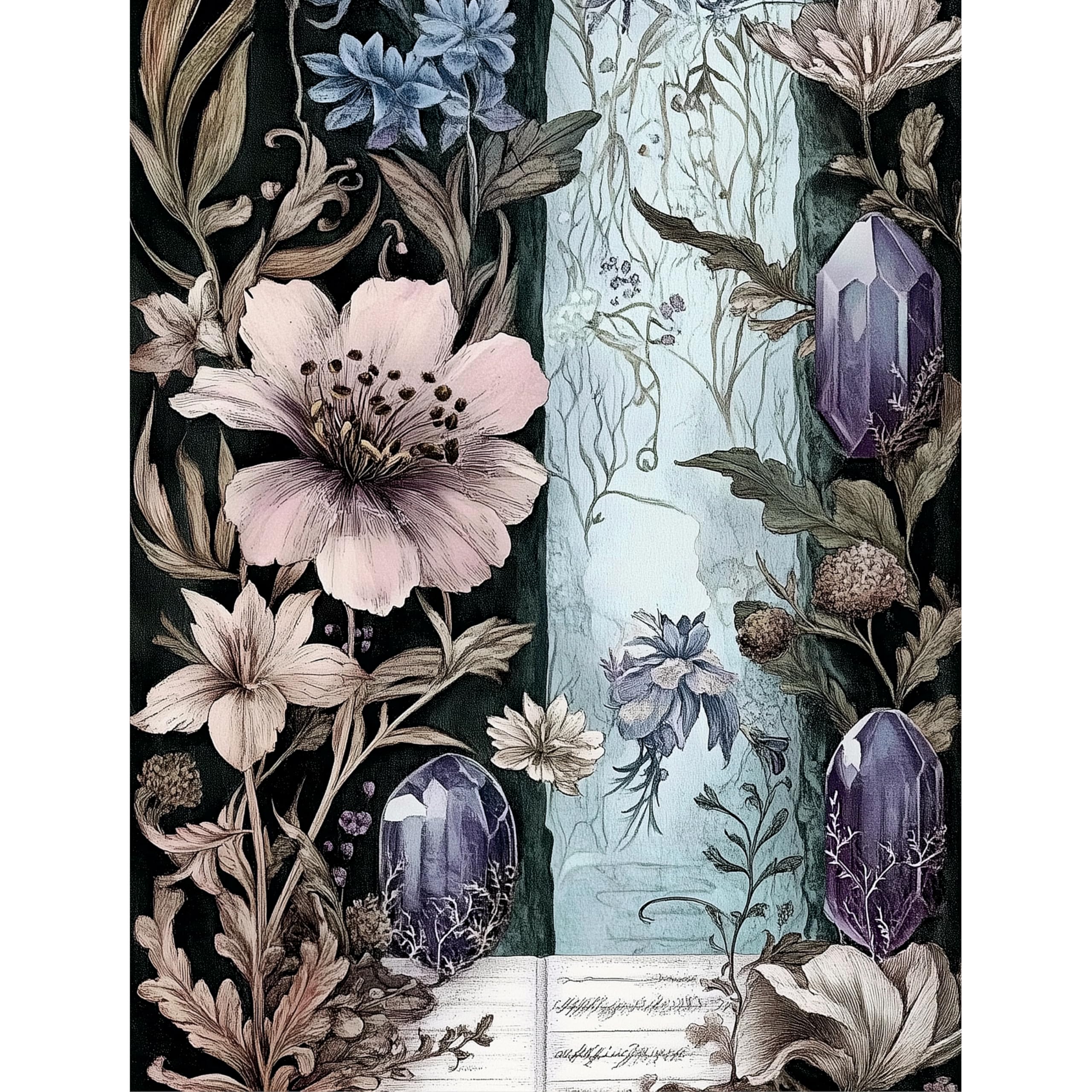 Botanical Rice Papers – Decoupage Paper Design for Furniture, Mixed Media, Cards & Crafts, Decoupage by CRAFT KREATIVELY