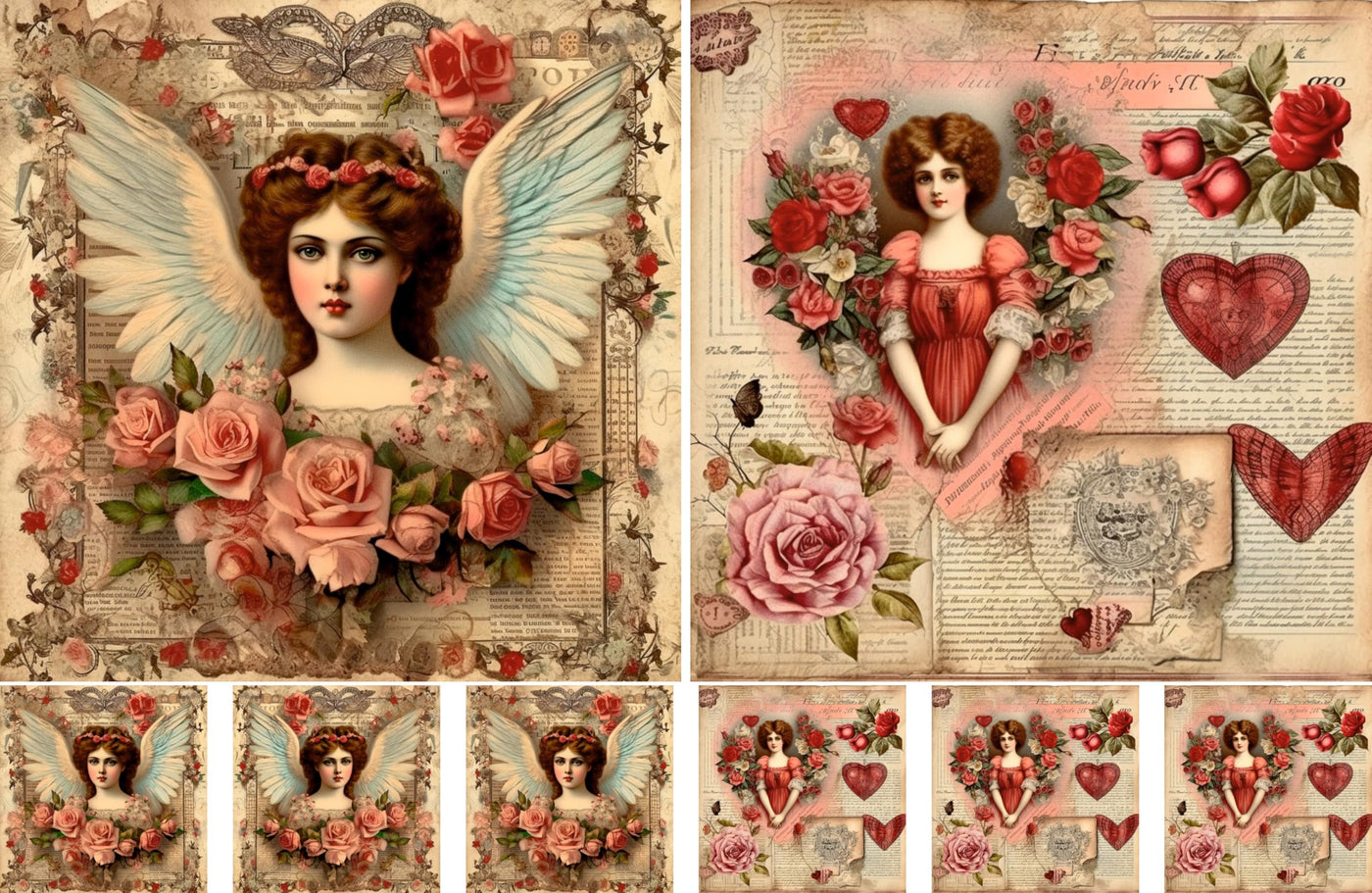 Decoupage Rice Papers - 4 Sheets | 8 Unique Designs | Versatile Christmas Designs for Art Projects & Crafting by CRAFT KREATIVELY