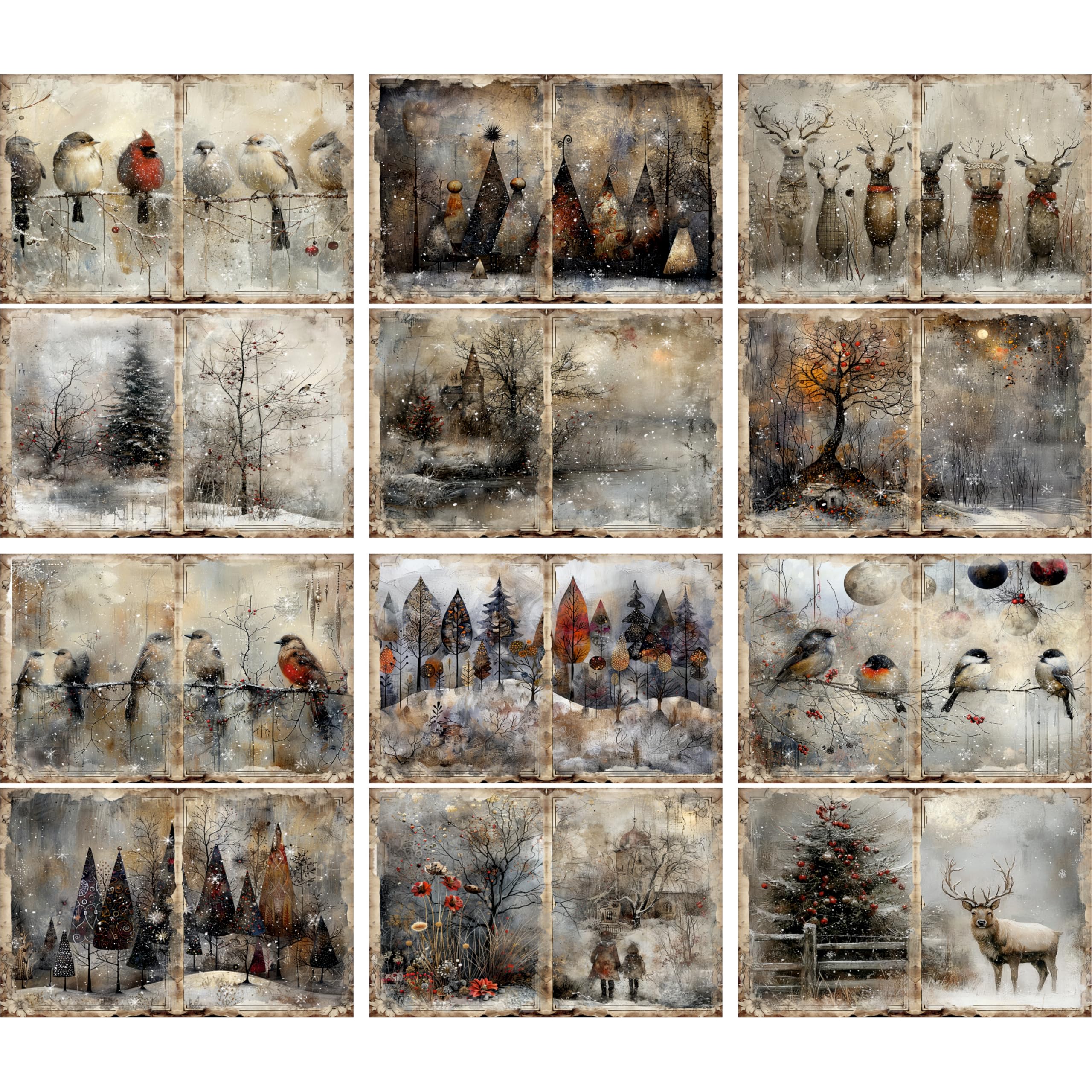 Decoupage Rice Papers - 6 Pieces | 6 Unique Designs | Versatile Decoupage Designs for Art Projects & Crafting by CRAFT KREATIVELY