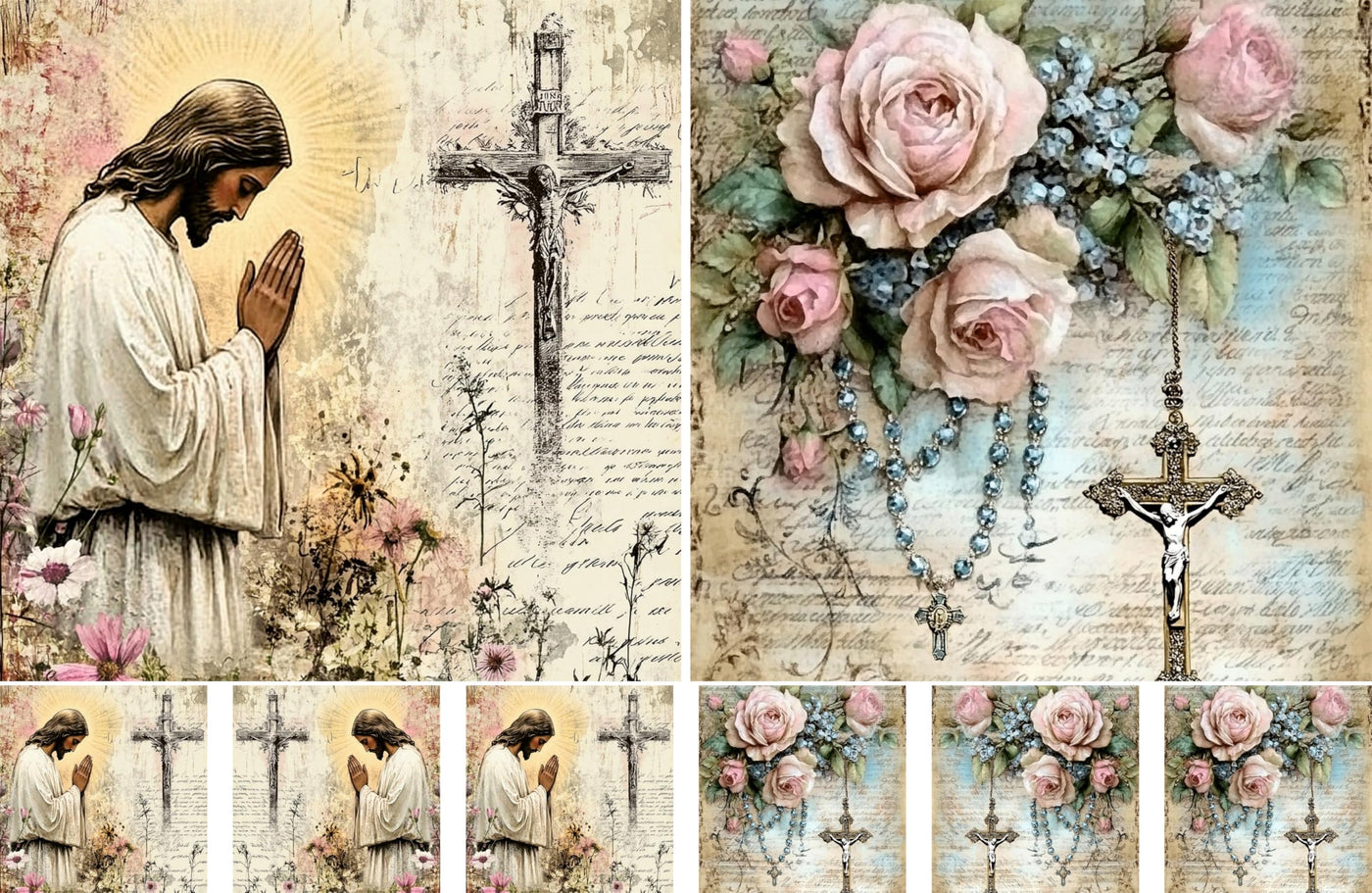 Christian Rice Papers – Decoupage Paper Design for Furniture, Mixed Media, Cards & Crafts, Decoupage by CRAFT KREATIVELY