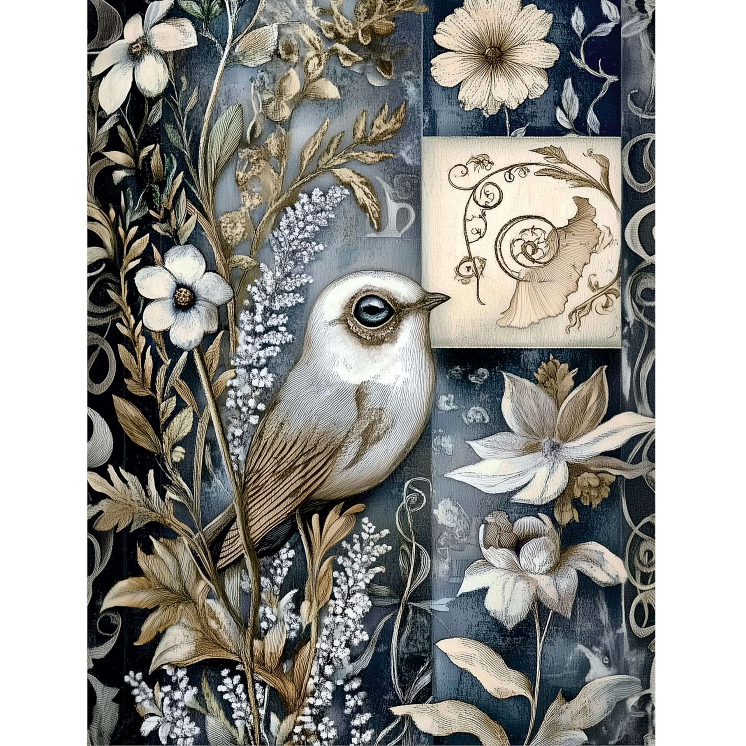 Botanical Rice Papers – Decoupage Paper Design for Furniture, Mixed Media, Cards & Crafts, Decoupage by CRAFT KREATIVELY