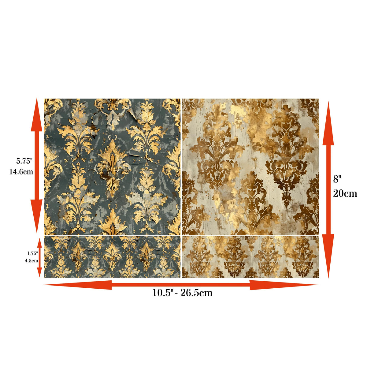 Square Rice Papers – Decoupage Paper Design for Furniture, Mixed Media, Cards & Crafts, Decoupage by CRAFT KREATIVELY