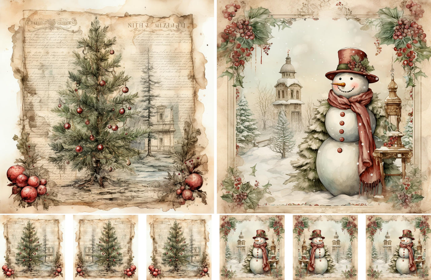 Decoupage Rice Papers - 4 Sheets | 32 Pieces | 8 Unique Designs | Versatile Designs for Art Projects & Crafting by CRAFT KREATIVELY