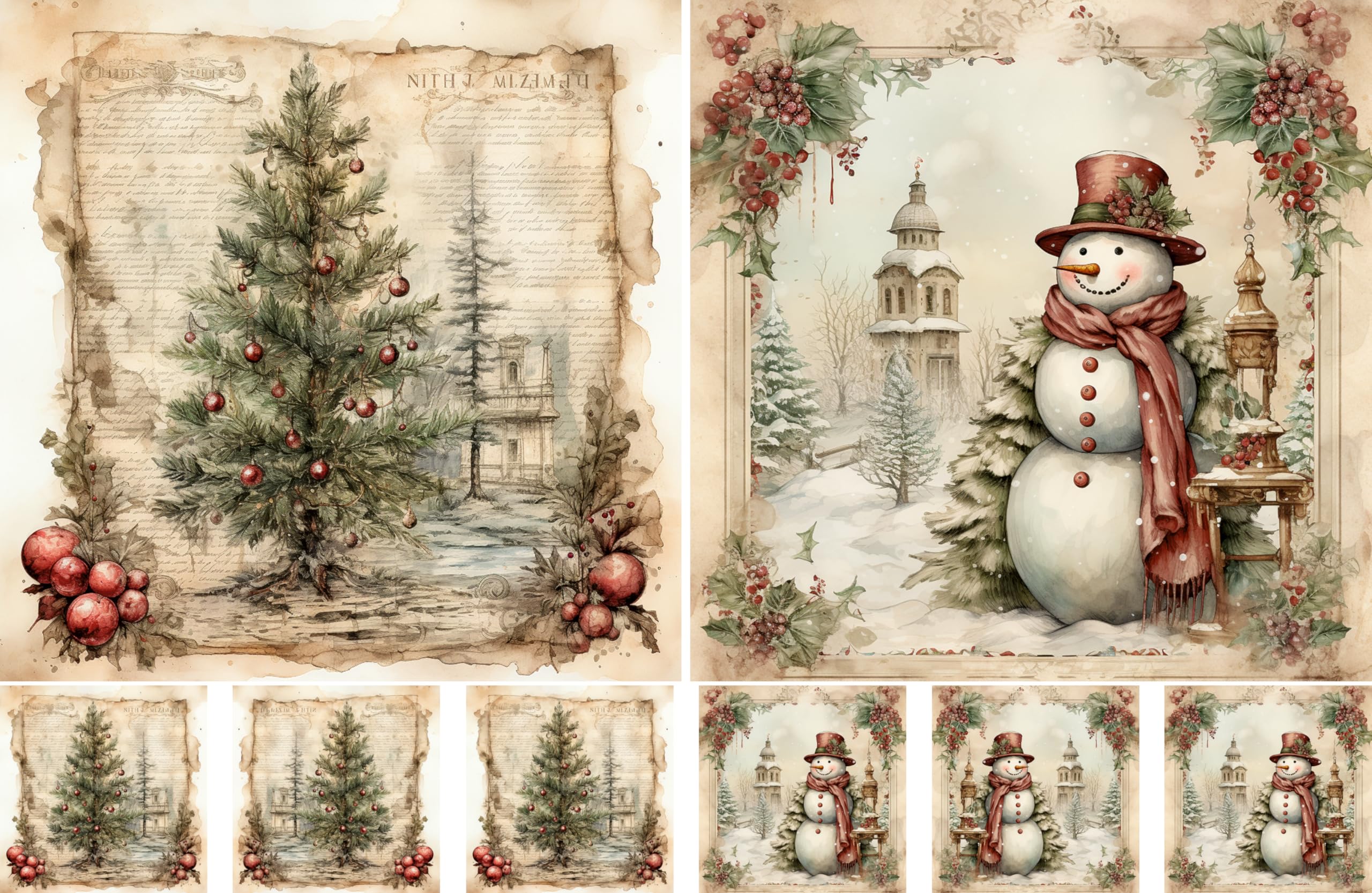 Decoupage Rice Papers - 4 Sheets | 32 Pieces | 8 Unique Designs | Versatile Designs for Art Projects & Crafting by CRAFT KREATIVELY