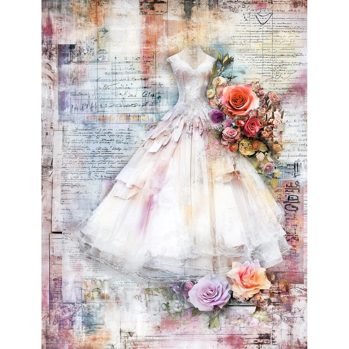 Sewing Rice Papers – Decoupage Paper Design for Furniture, Mixed Media, Cards & Crafts, Decoupage by CRAFT KREATIVELY