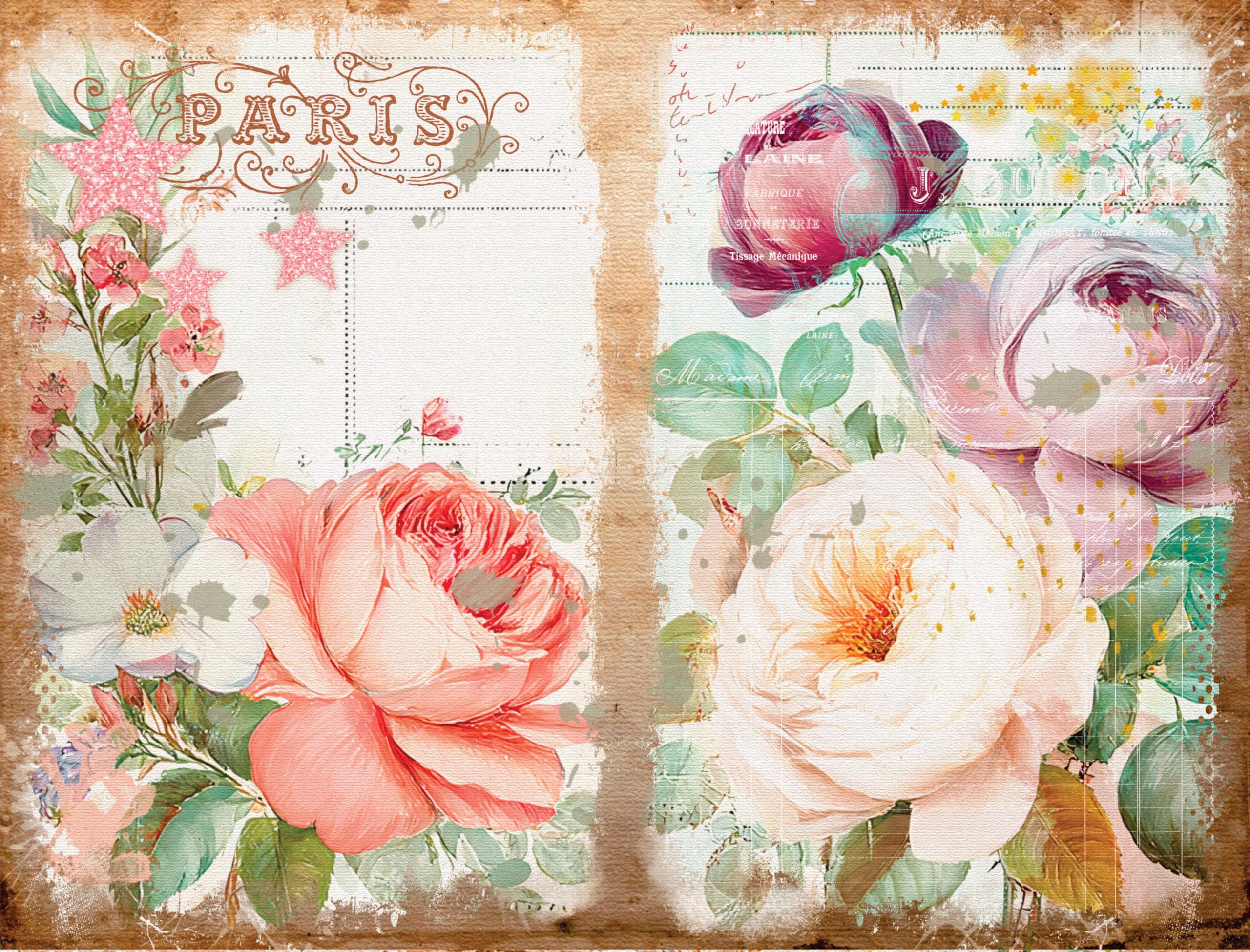 Decoupage Rice Papers - 6 Pieces | 6 Unique Designs | Versatile Decoupage Designs for Art Projects & Crafting by CRAFT KREATIVELY