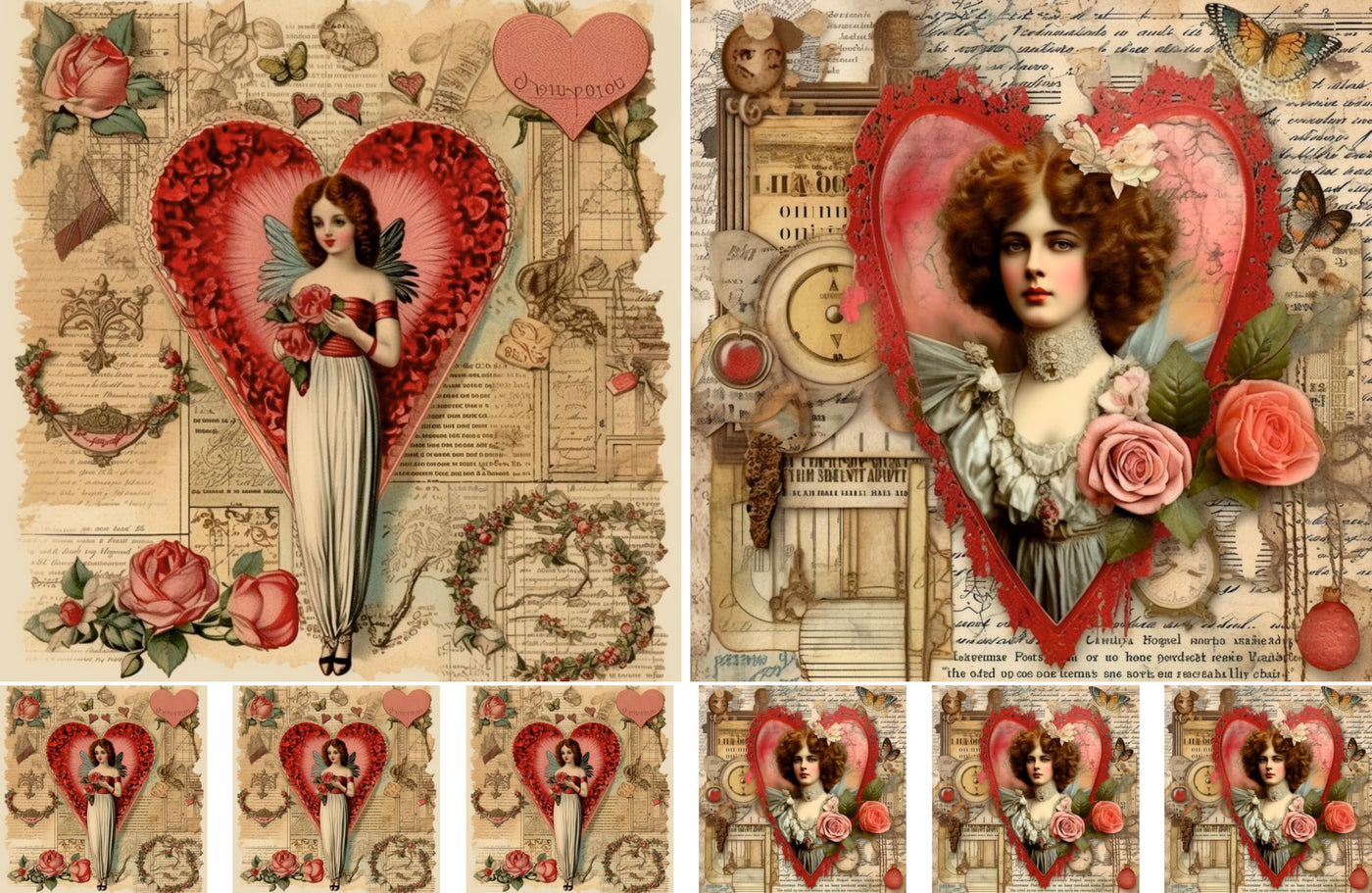 Decoupage Rice Papers - 4 Sheets | 8 Unique Designs | Versatile Christmas Designs for Art Projects & Crafting by CRAFT KREATIVELY