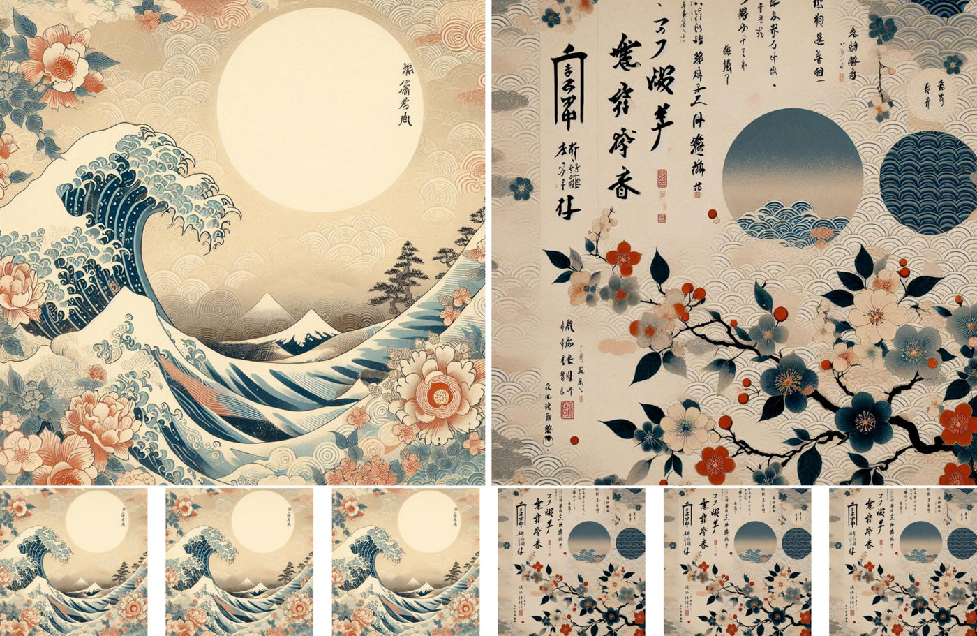 Decoupage Rice Paper, 8 x 10.5” (A4) – 9 Pages – 18 Coordinated Designs – Premium 30gsm Craft Paper for Furniture, Scrapbooking & DIY Décor by Craft Kreatively
