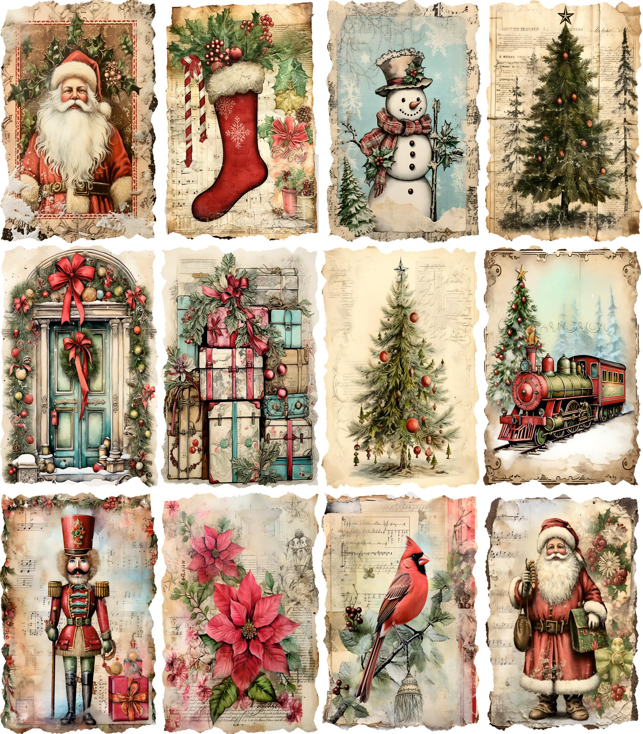 Decoupage Rice Paper, 20 x 26.5cm (6 Sheets) – 6x Decoupage Papers for Collage, Mixed Media, Card Making & Crafts, Decoupage by CRAFT KREATIVELY