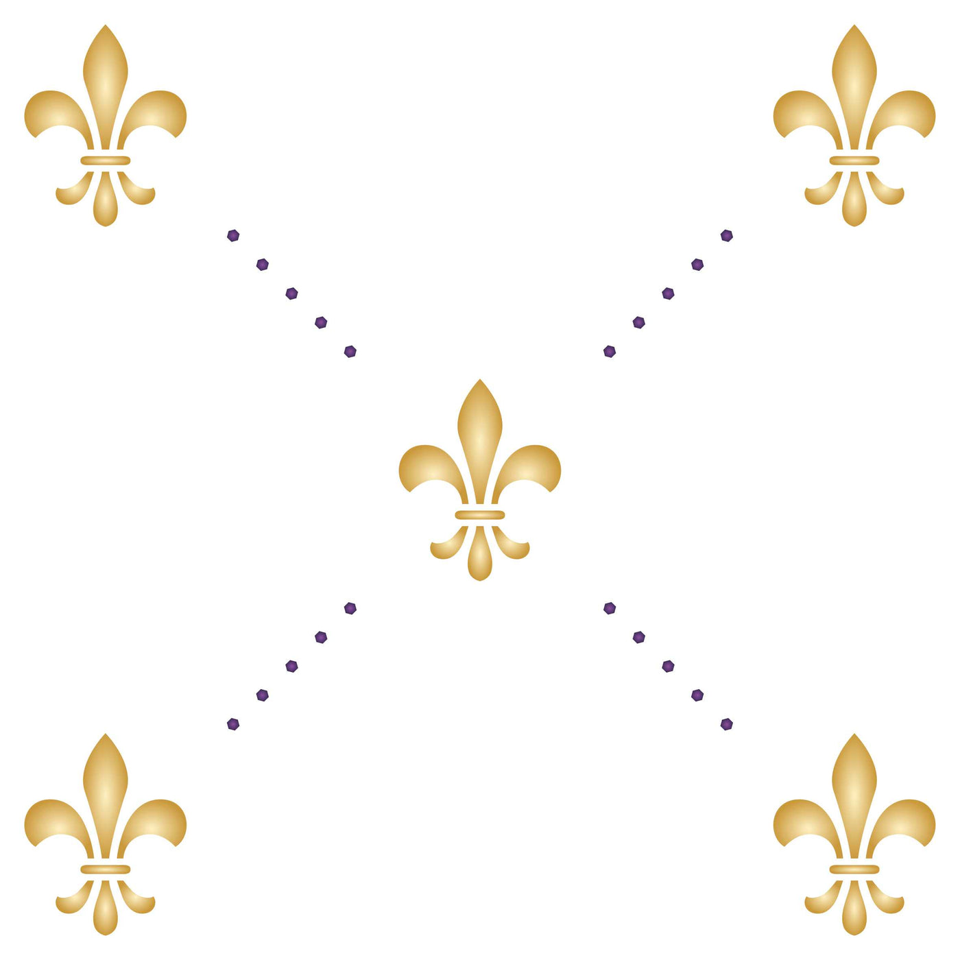 Fleur de Lis Stencil - Alloverpaper Vintage French Fleur de LYS