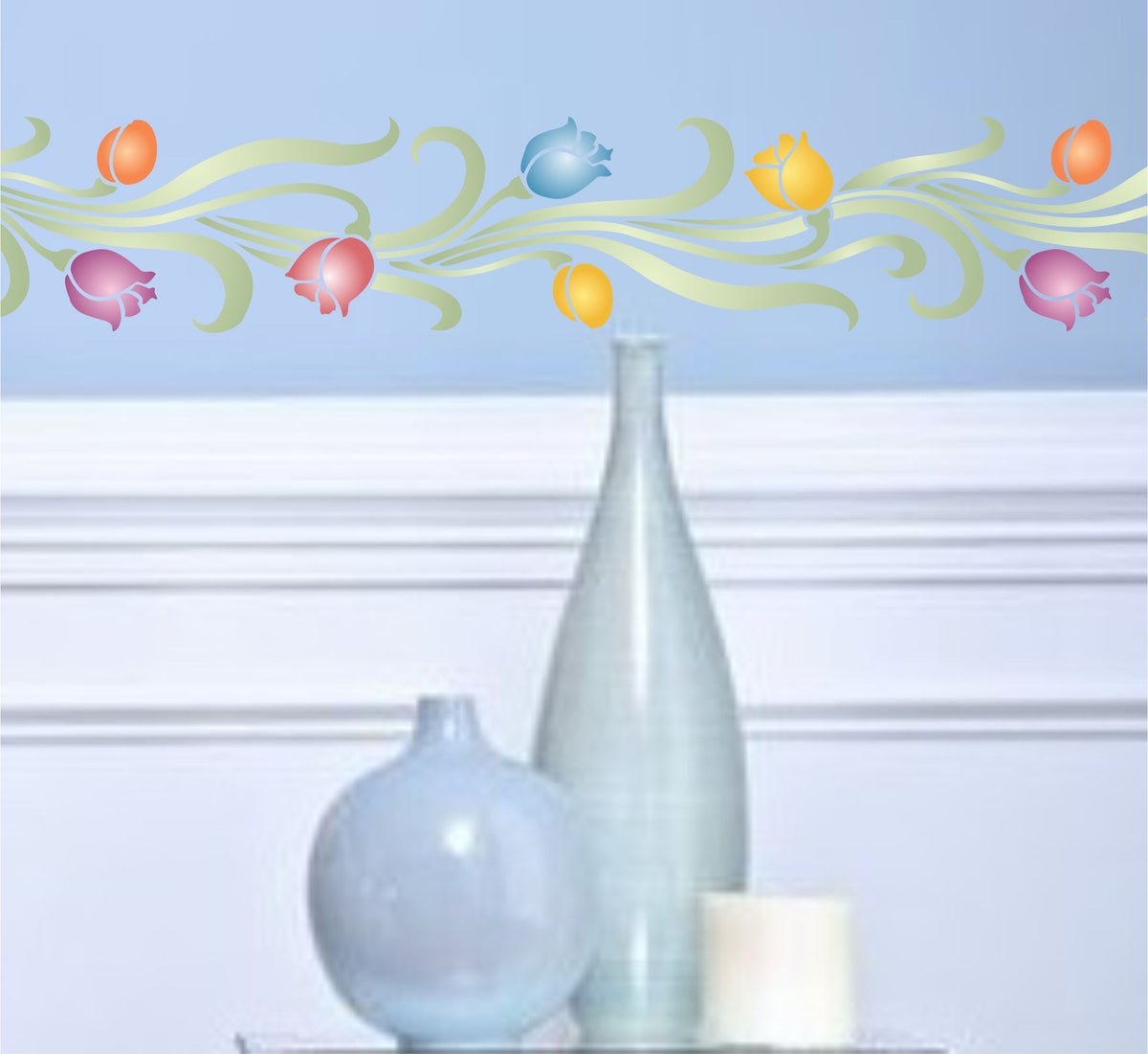 Tulip Stencil, 30.48 x 6.35 cm - Classic Border Flower